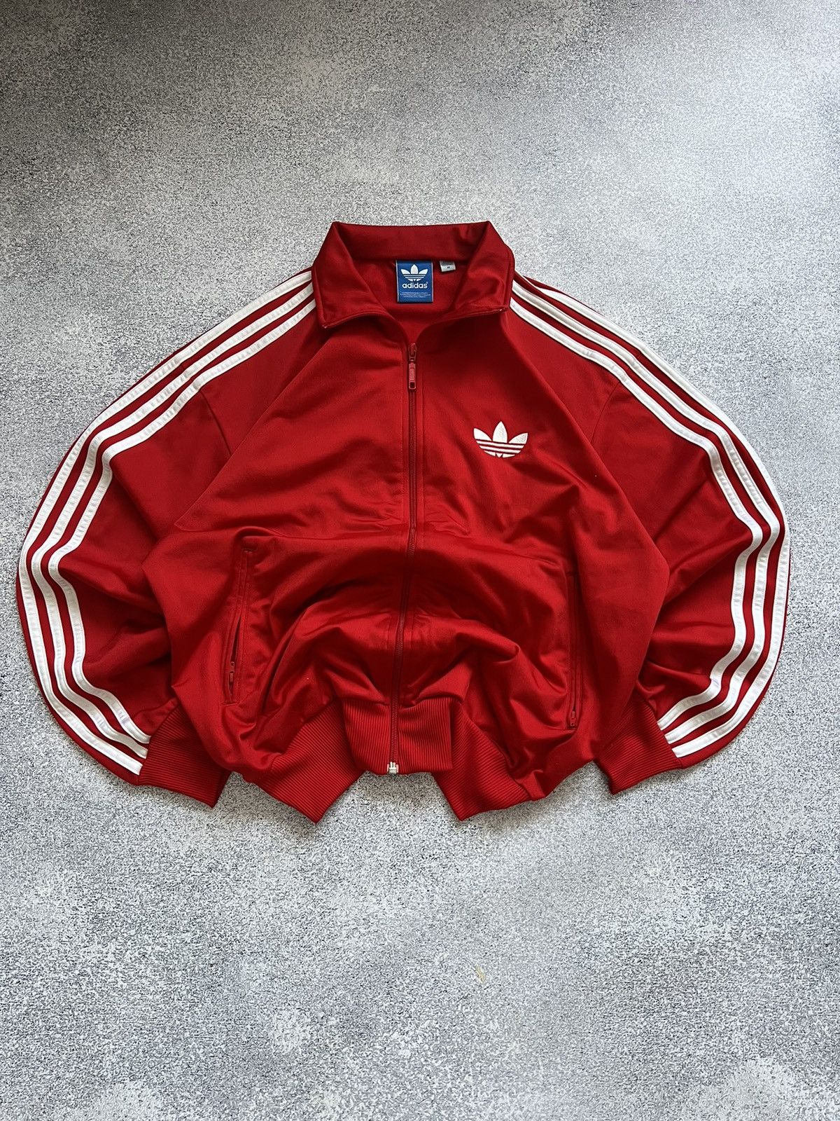 Pre-owned Adidas X Vintage Adidas Zip Jacket In Red