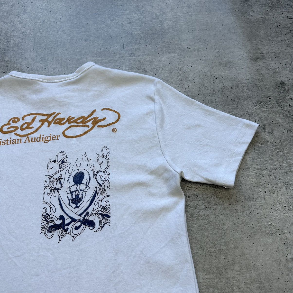 Other Ed Hardy Christian Audigier Y2K T-shirt White Women’s Size M Size M / US 6-8 / IT 42-44 - 14 Thumbnail