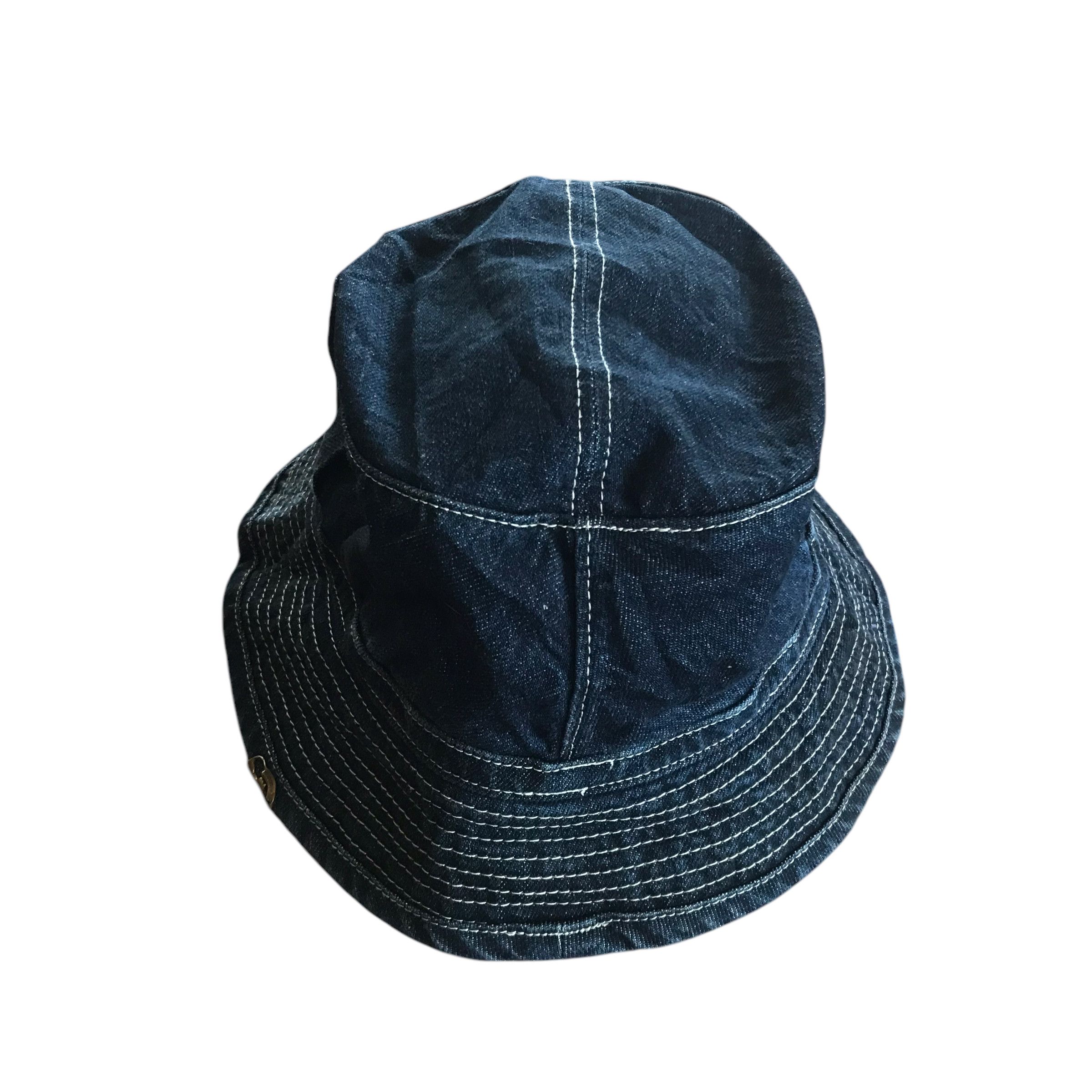 Blue Blue Japan CA4LA Distressed Denim Bucket Hat Made in Japan Size ONE SIZE - 2 Thumbnail