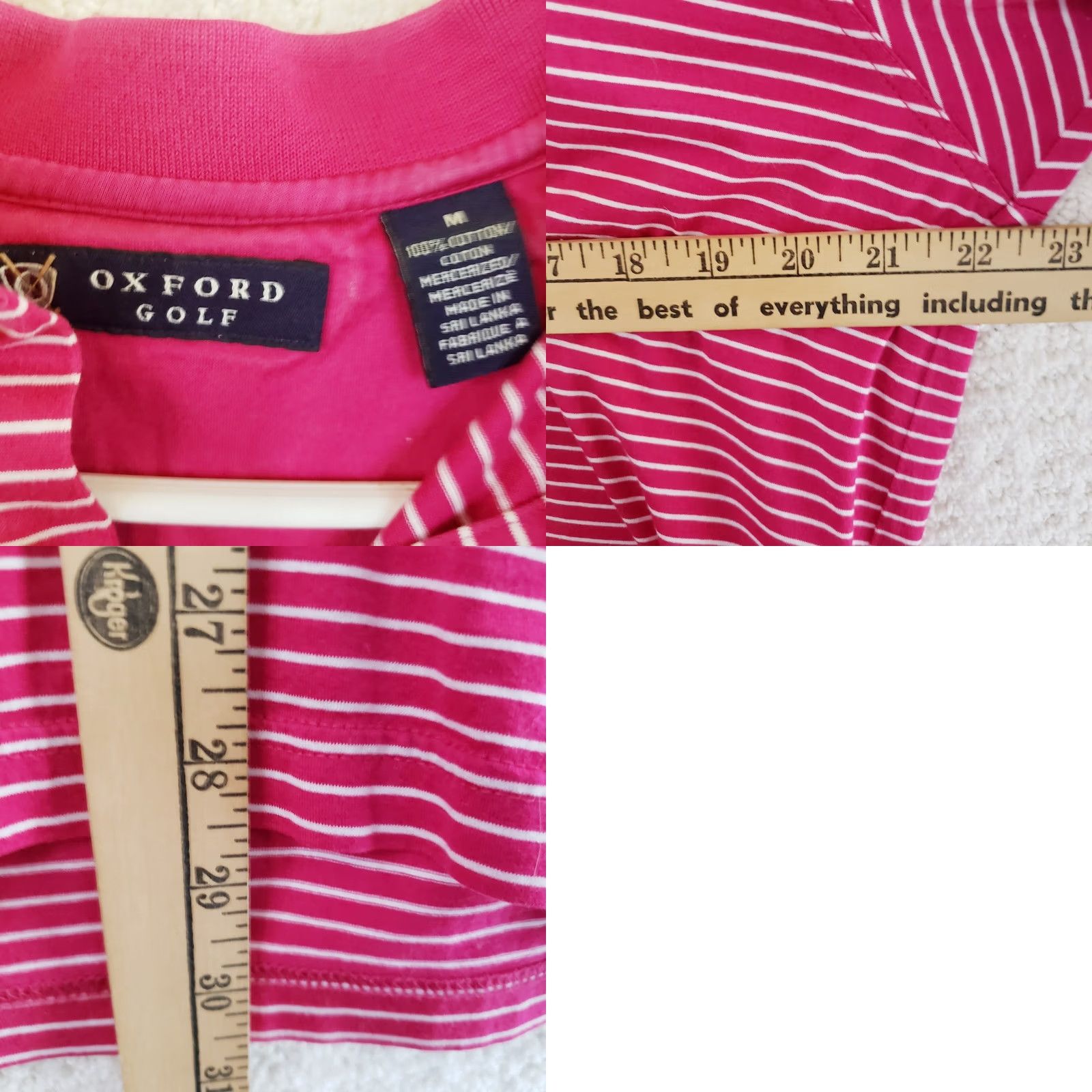 Vintage Oxford Golf Polo Shirt M Pink Striped The Ocean Course Kiawah Isl. Short Sleeve Polo Boys Mens? Size US M / EU 48-50 / 2 - 9 Thumbnail