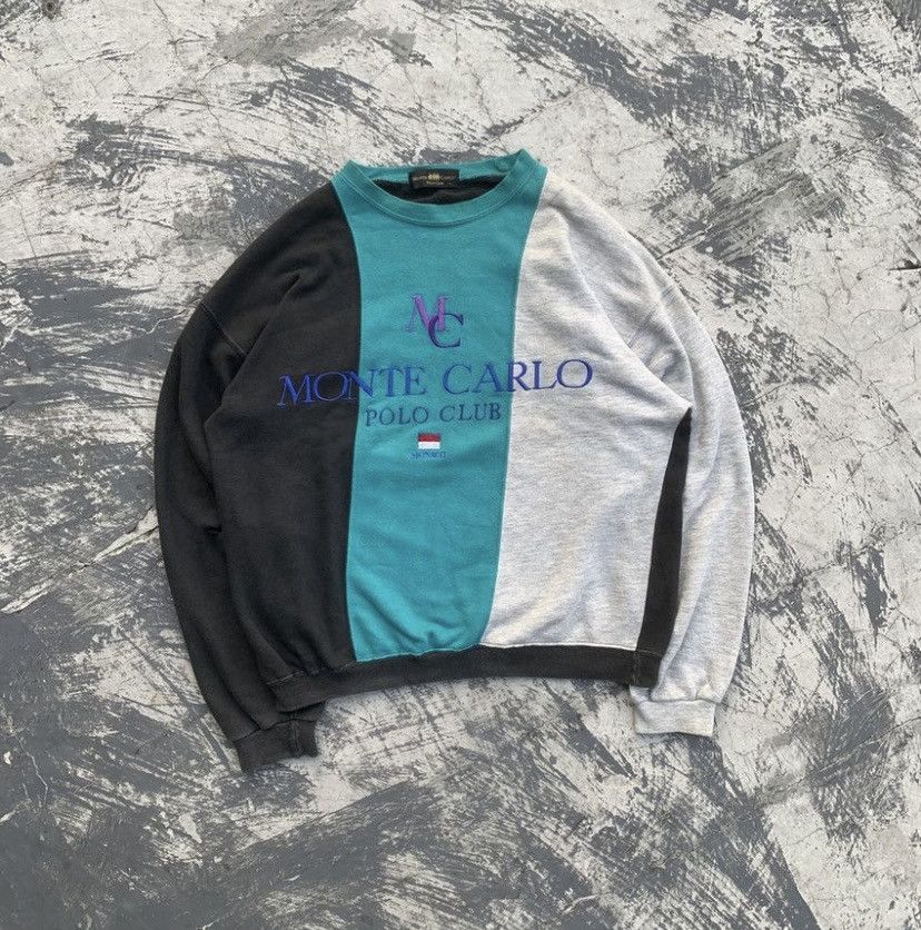 Vintage Vtg 🇮🇩80’s Polo Club Split Crewneck Monte Carlo Size L / US 10 / IT 46 - 1 Thumbnail