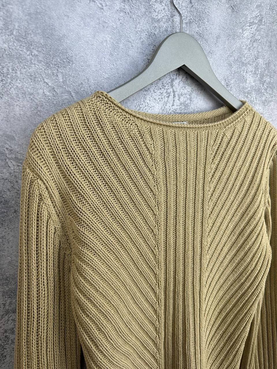 Giorgio Armani Armani Jeans Vintage Ribbed Knit Sweater Beige Round Neck Size L / US 10 / IT 46 - 3 Thumbnail