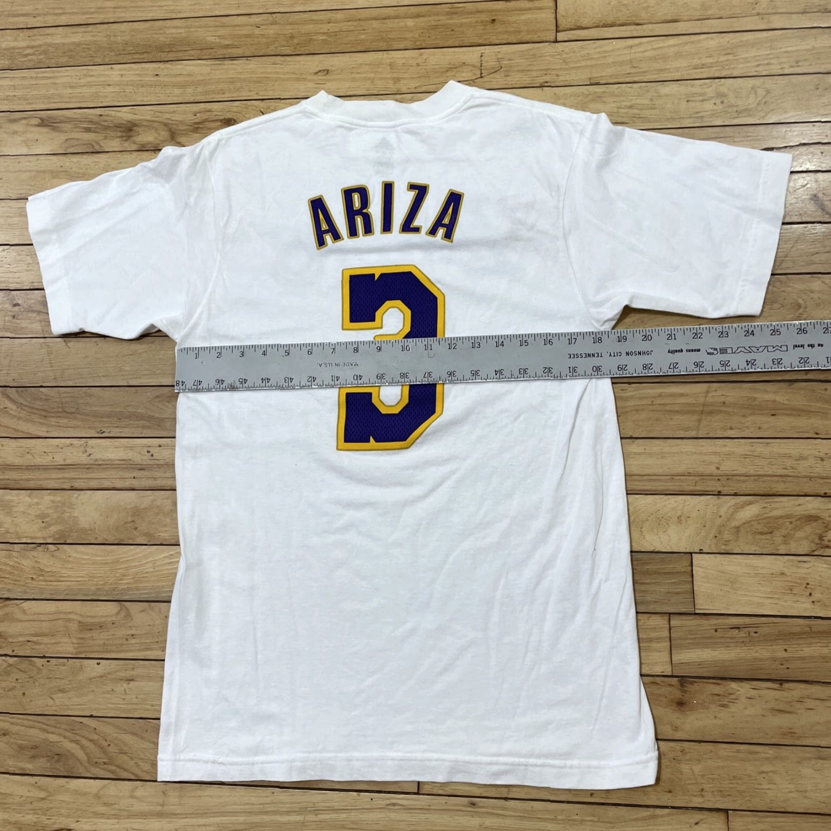 Adidas ADIDAS T Shirt NBA Lakers Trevor Ariza 3 Mens S White LA Purple Gold Basketball Shirt Size US S / EU 44-46 / 1 - 7 Thumbnail