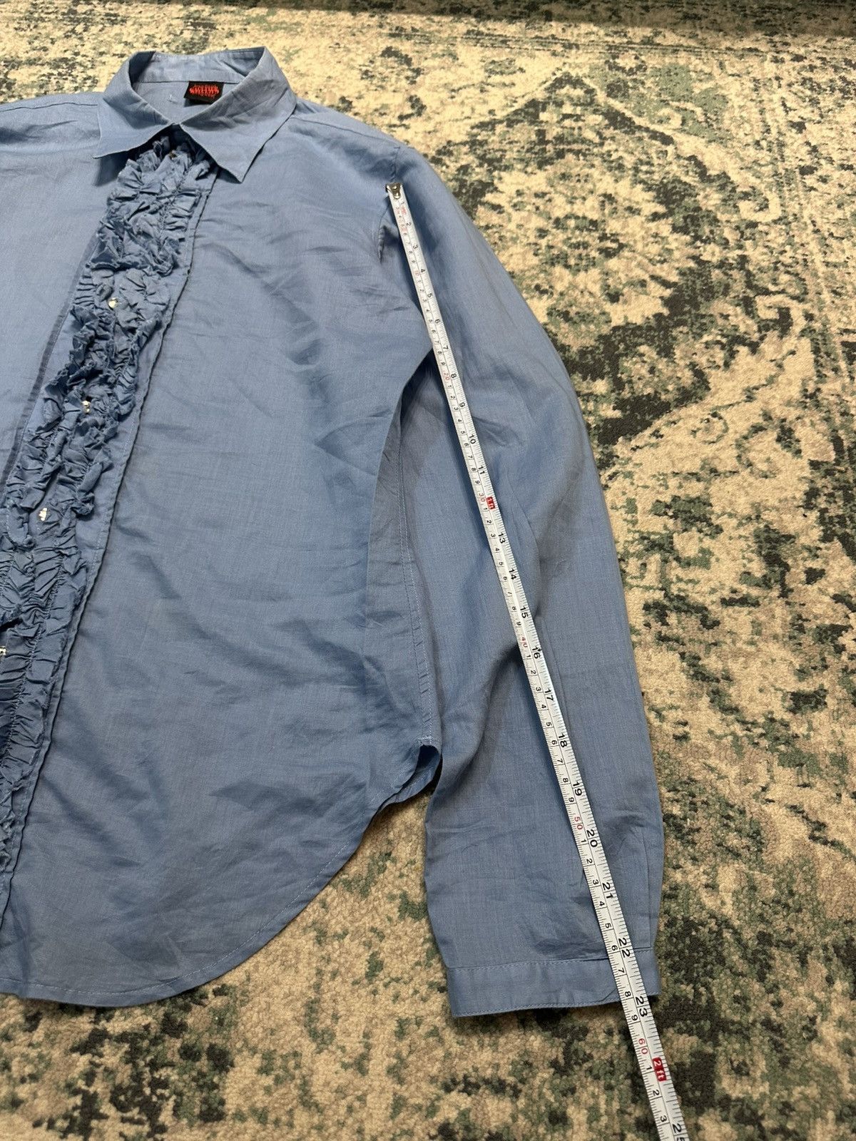 Jean Paul Gaultier SS99 Jean Paul Gaultier Double Button Ruffle Button Shirt Size US M / EU 48-50 / 2 - 9 Thumbnail