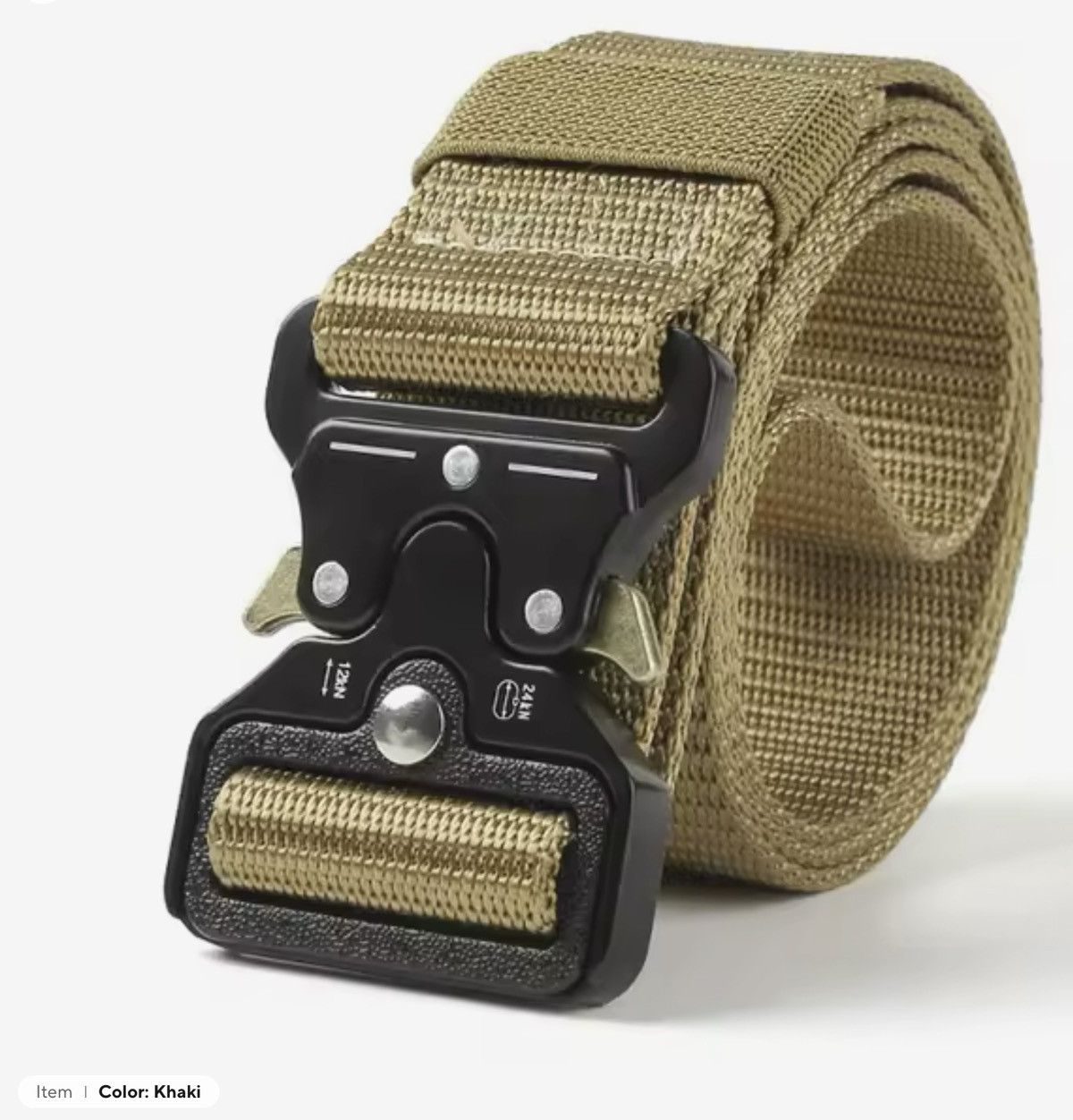 Other Men Tactical Belt Quick Release Outdoor Zinc Alloy Buckle Size ONE SIZE - 3 Thumbnail