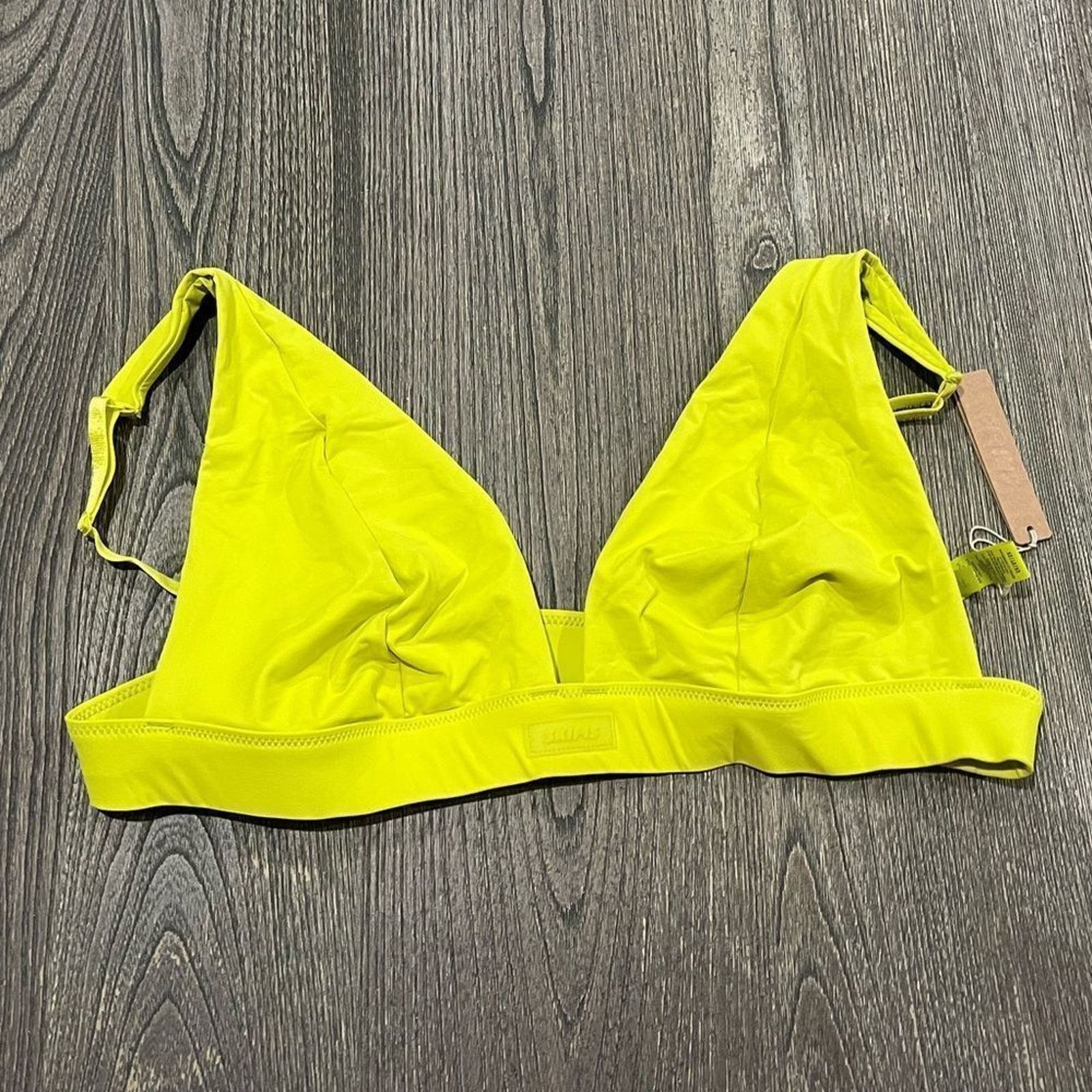 SKIMS NWT Skims Swimwear Signature Swim Plunge Bikini Top 2X Size ONE SIZE - 1 Thumbnail