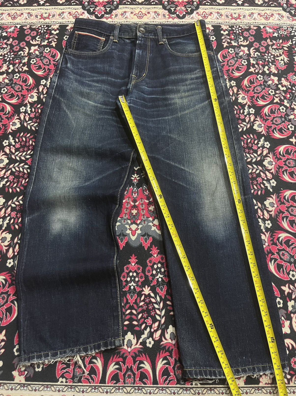 Kapital ⚡️Vintage⚡️Edwin 505Z Blue Washed Buckle Back Selvedge Jeans Size US 30 / EU 46 - 18 Thumbnail
