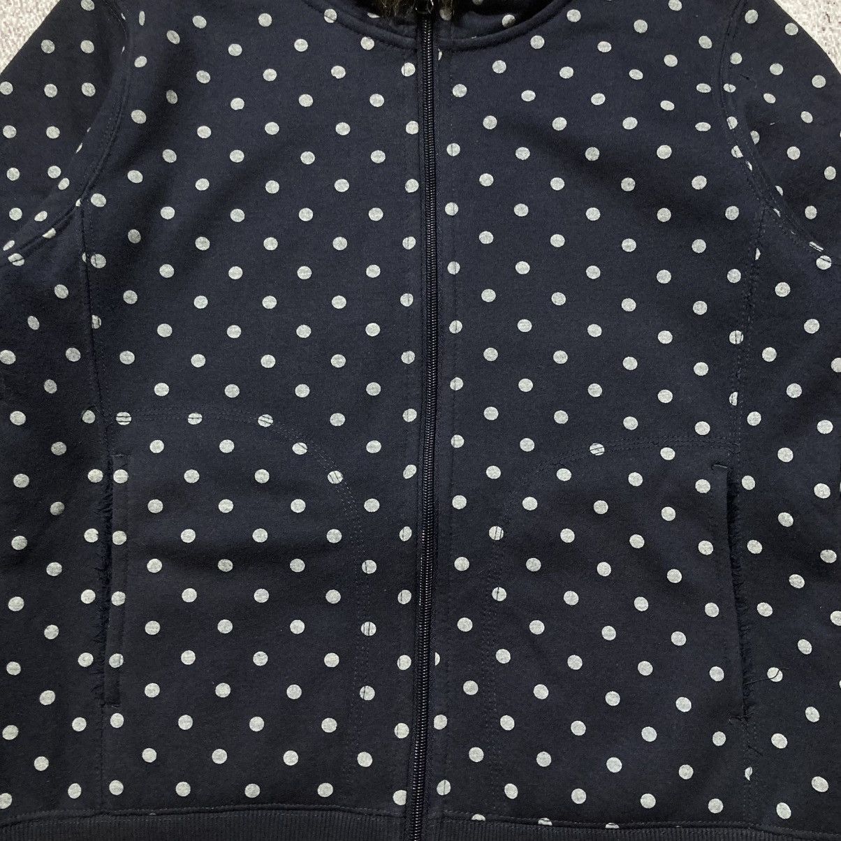 Japanese Brand 2000s GU Polkadot Motif Fur Ziphoodie Navy Lgb Ifsixwasnine Size US M / EU 48-50 / 2 - 9 Thumbnail