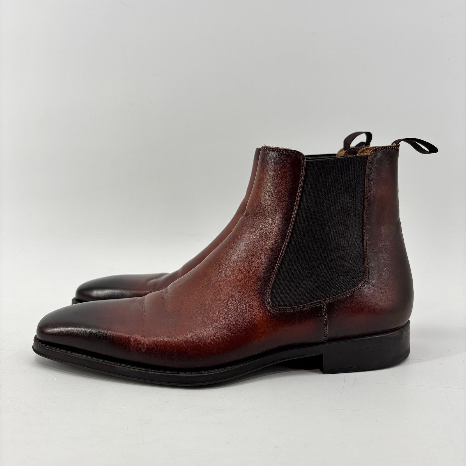 Magnanni Magnanni Mens Size 8 Brown Chelsea Boots Pull On Business Size US 12 / EU 45 - 2 Thumbnail