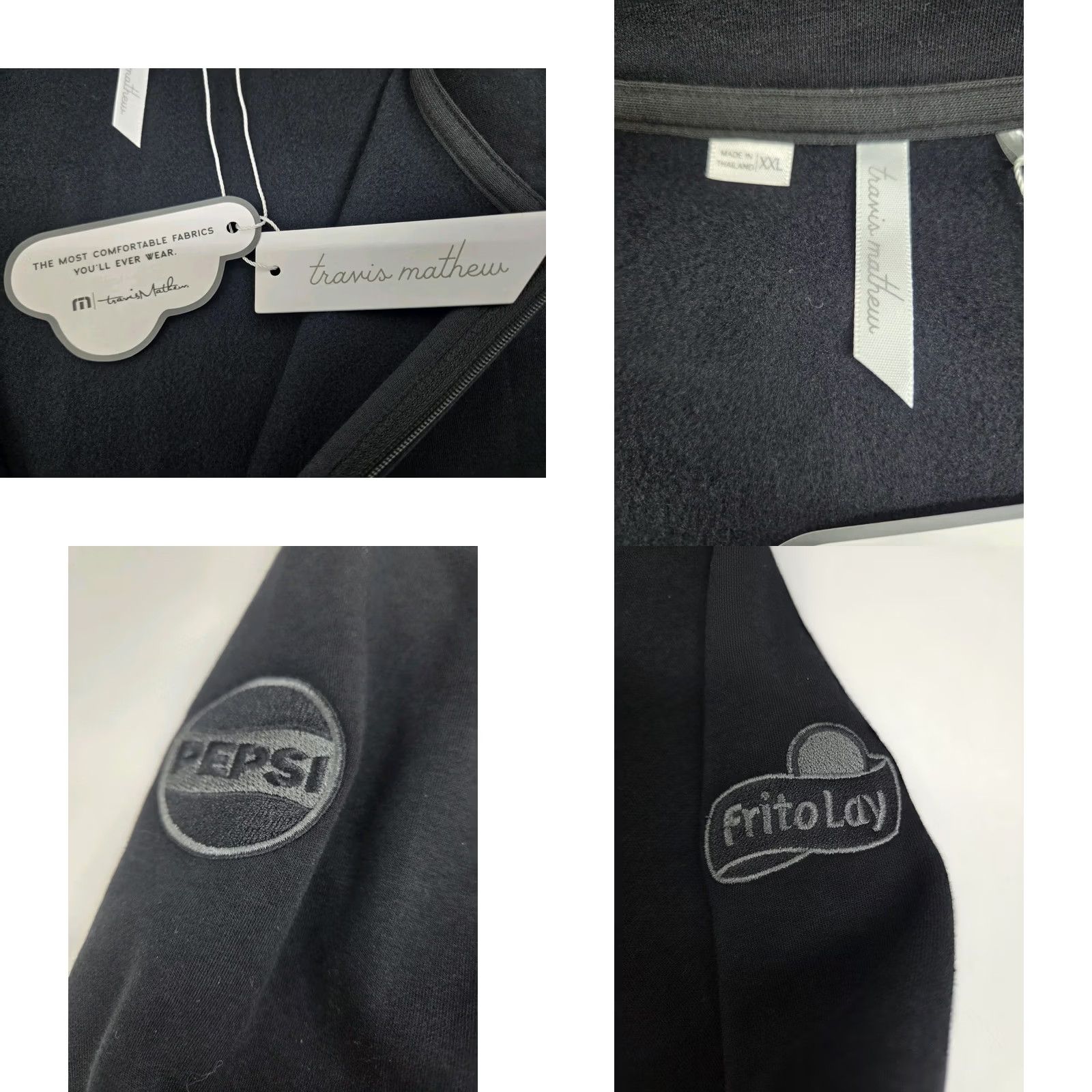TravisMathew VINTAGE? No. Cleaned title: Travis Mathew Cloud Collection Womens 1/2 Zip Pullover Black 2XL L/S Golf Fleece Logo Embroidered Zip Sweatshirt Size XXL / US 16-18 / IT 52-54 - 8 Thumbnail
