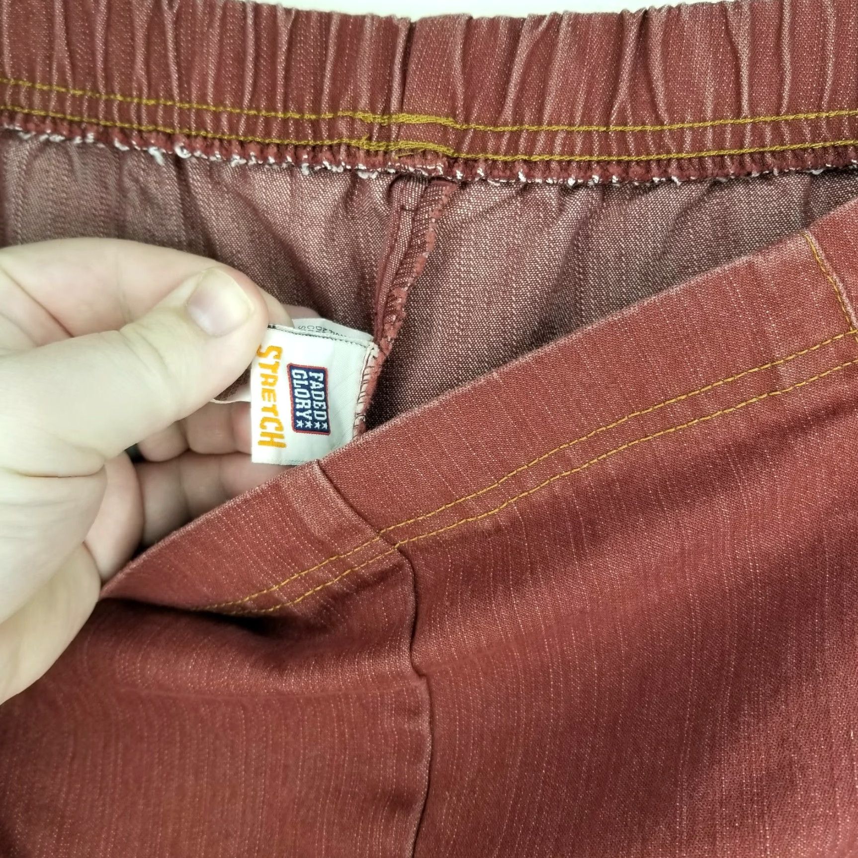 Faded Glory Faded Glory Pants Women's Elastic Waist Red XL Womens Size 40" / US 18 - 3 Thumbnail
