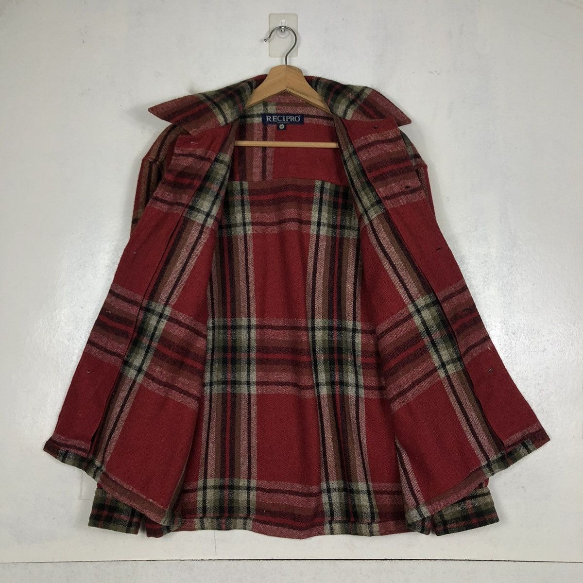 Flannel 📌VINTAGE WOOL FLANNEL JACKET RECIPRO ISSEY MIYAKE Size US M / EU 48-50 / 2 - 14 Thumbnail