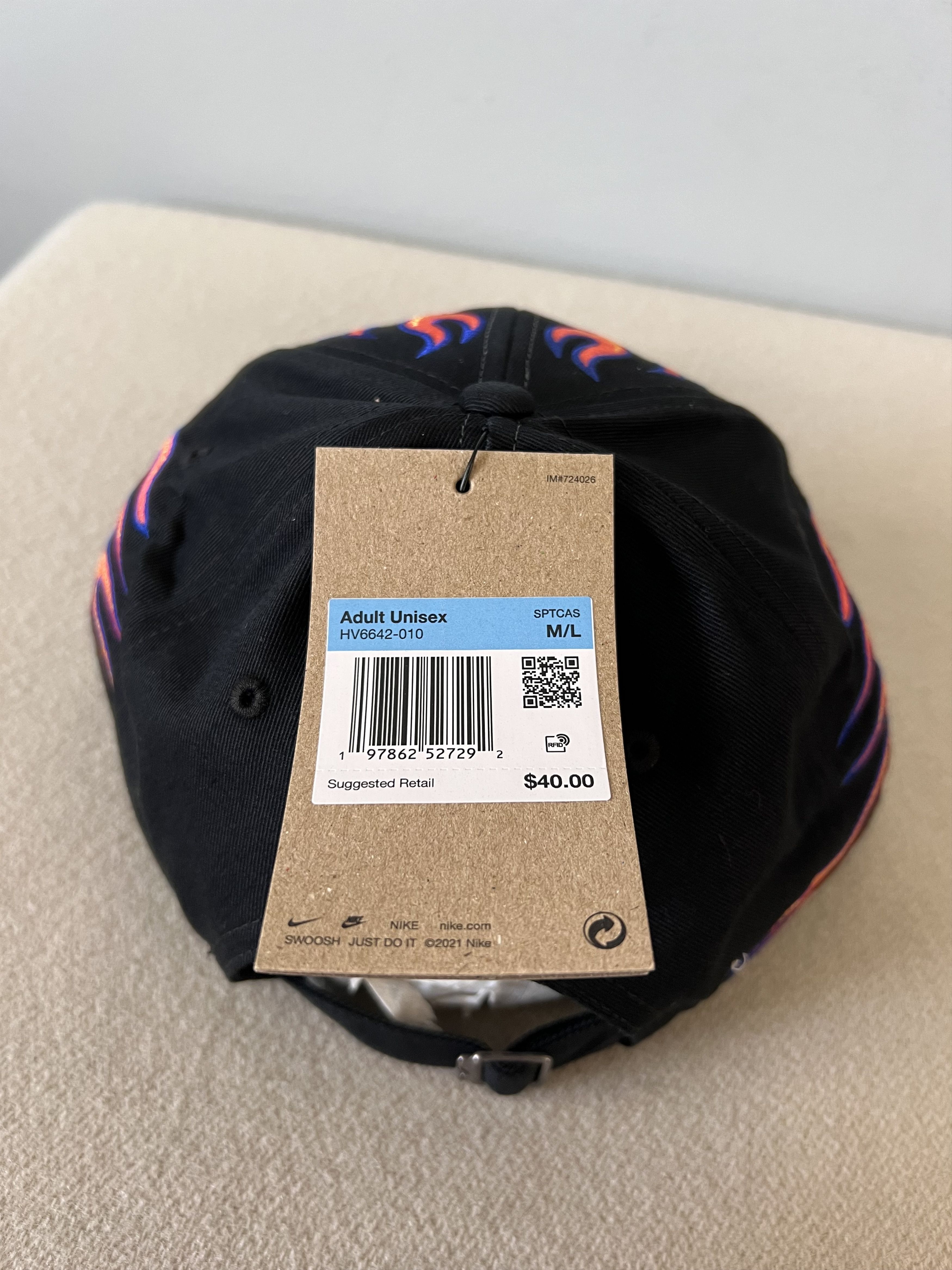 Nike Nike Structured OG Flame Hat in Black Size ONE SIZE - 5 Thumbnail