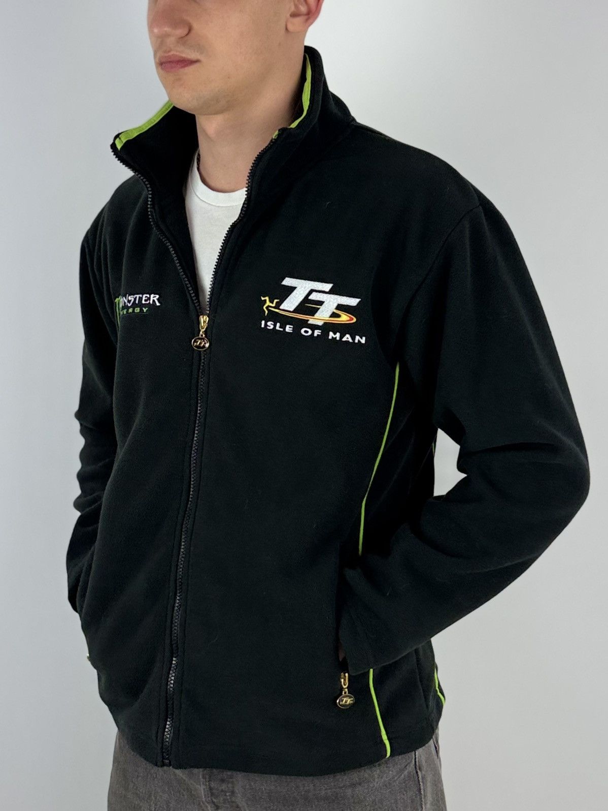 Vintage Monster Energy TT Isle Of Man Fleece Jacket Size US S / EU 44-46 / 1 - 2 Thumbnail