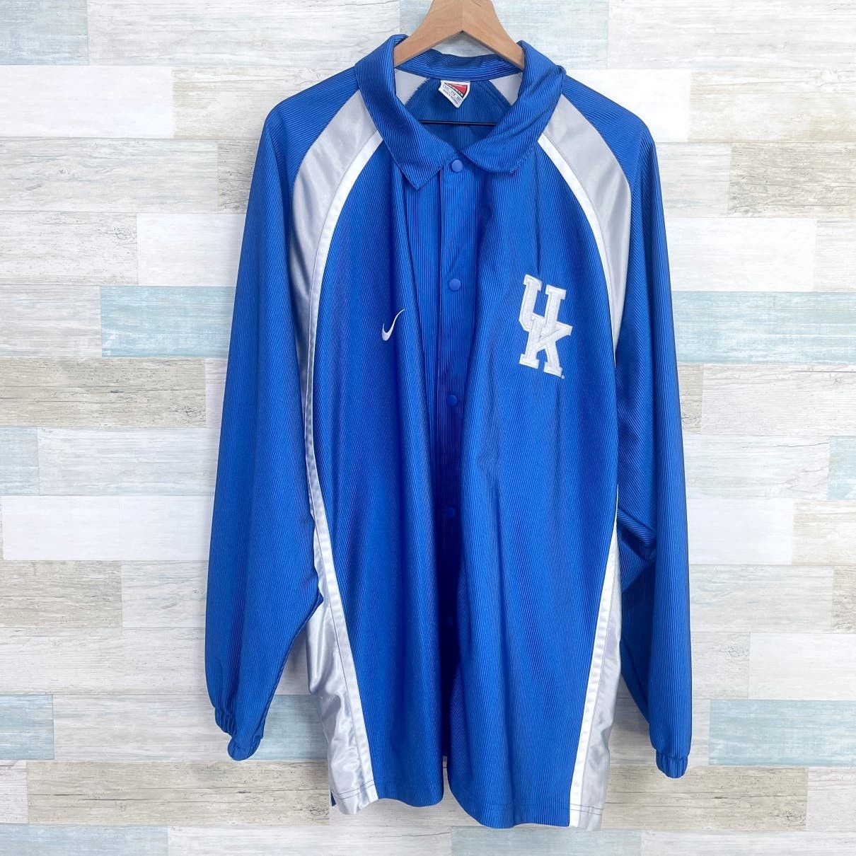 image of Kentucky Wildcats Nike Basketball Warm Up Jacket Mens in Blue (Size 2XL)