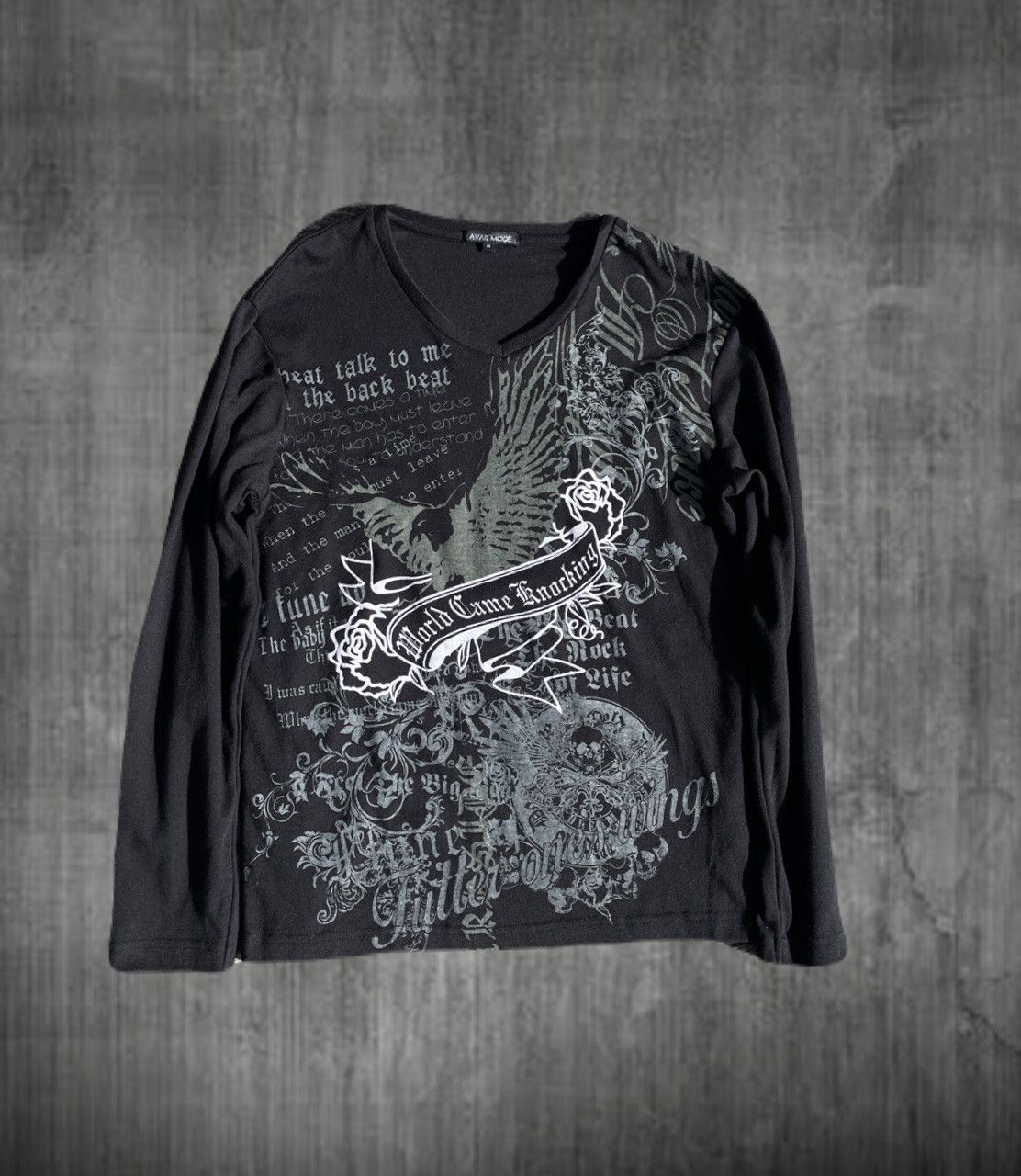 If Six Was Nine 2000s Japanese archive Vkei Poem Skull Long Sleeve Tee Size US S / EU 44-46 / 1 - 1 Thumbnail