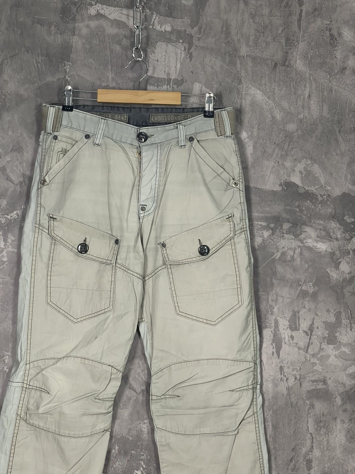 G-Star × Vintage Vintage G-Star Raw Cargo 3D Straight Tapered Pants Size US 32 / EU 48 - 4 Thumbnail