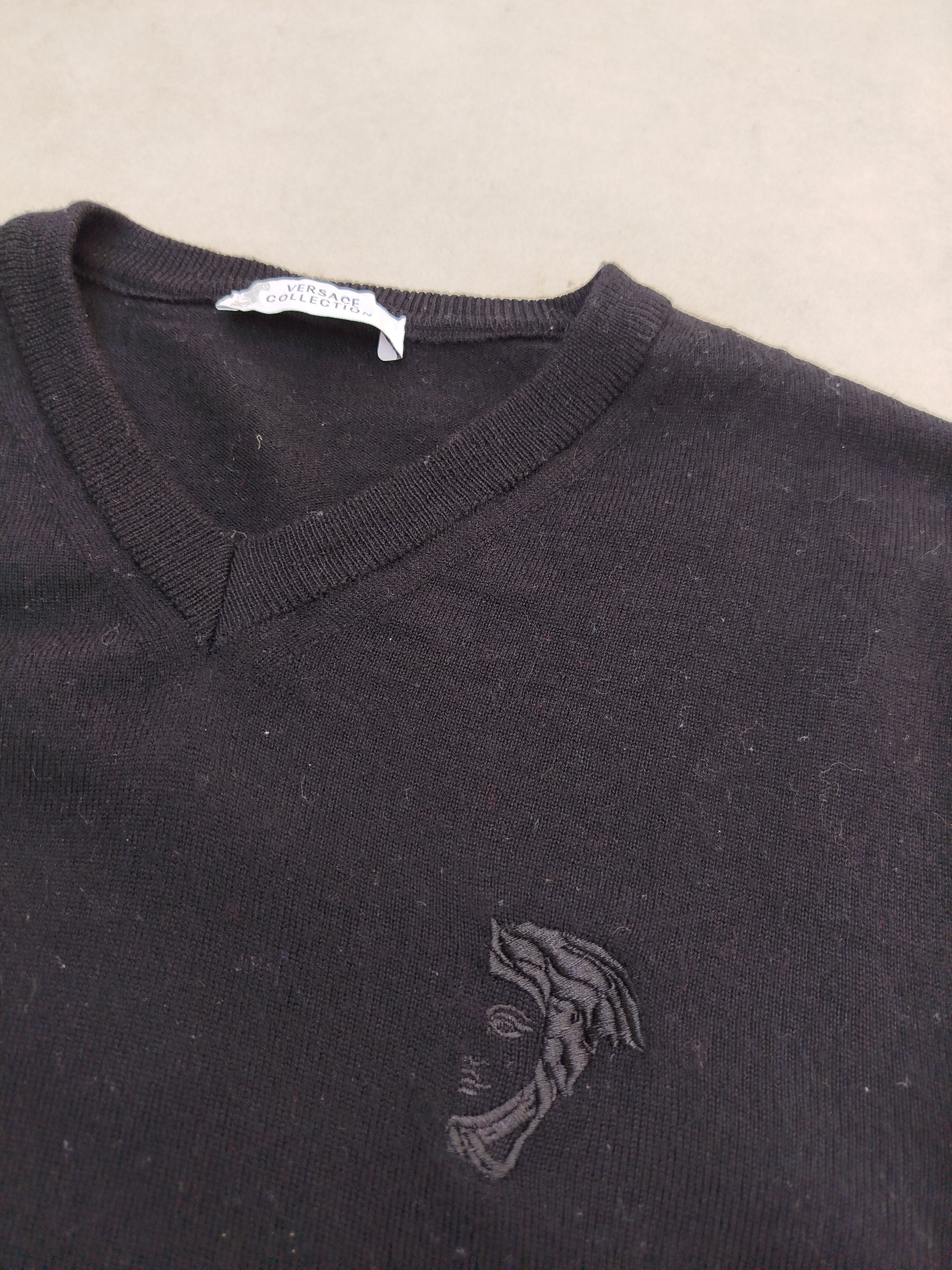 Versace Versace collection wool v-neck sweater M Size US L / EU 52-54 / 3 - 2 Thumbnail
