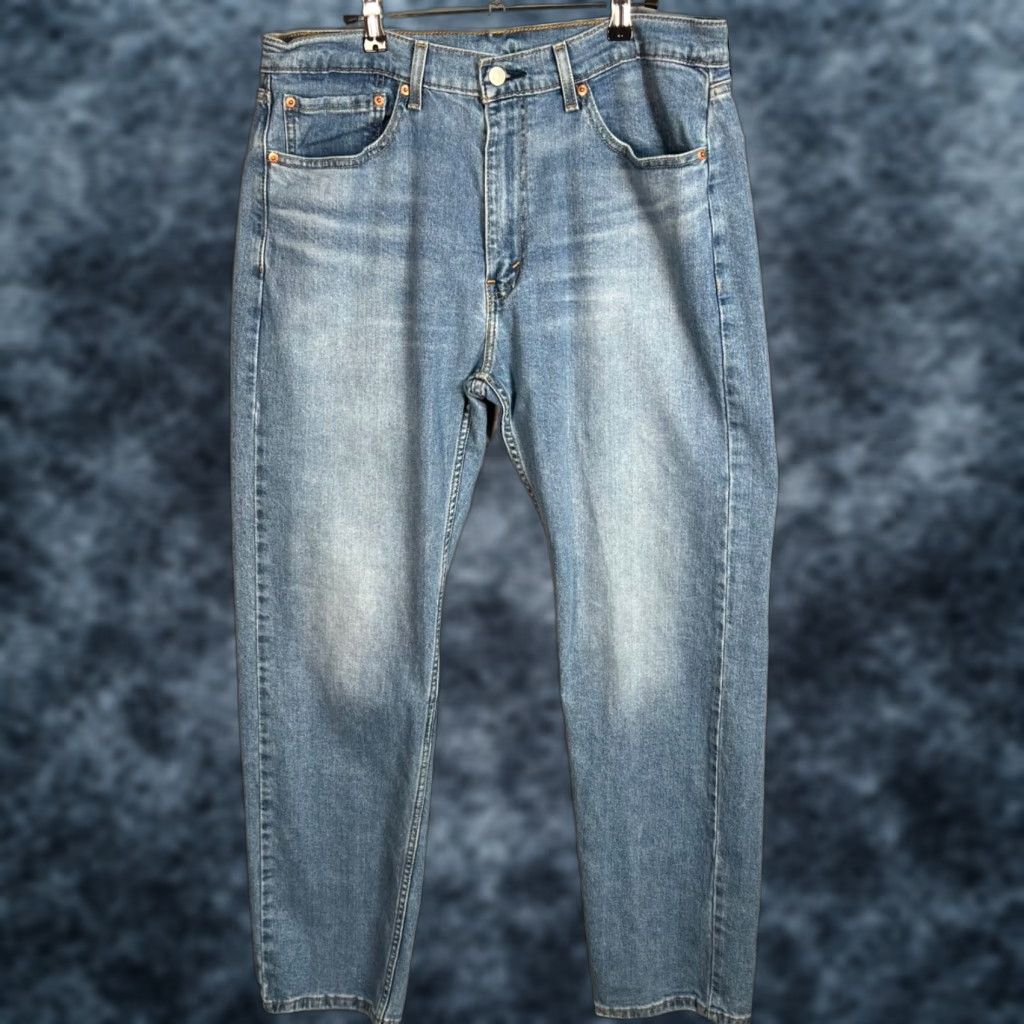 Levi's Levis 505 Jeans Mens 36x32 Straight Blue Denim Cotton Blend Regular Fit 5-Pocket Levis 500 Series Vintage No Size US 36 / EU 52 - 1 Thumbnail