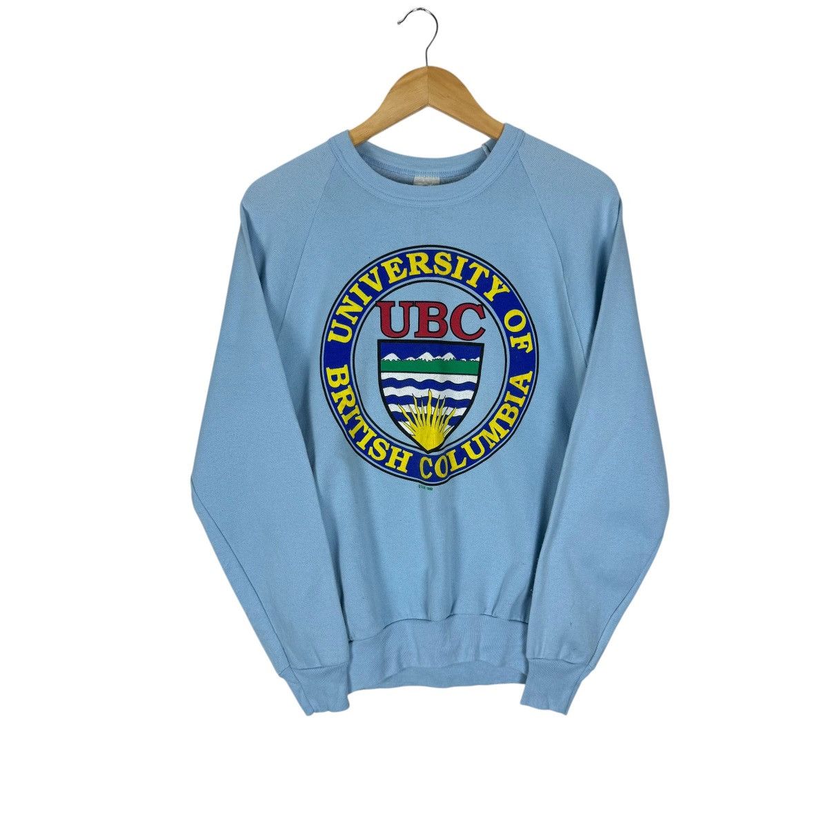 Vintage ☀️80s UNIVERSITY BRITISH COLUMBIA SWEATSHIRT Size US M / EU 48-50 / 2 - 1 Thumbnail