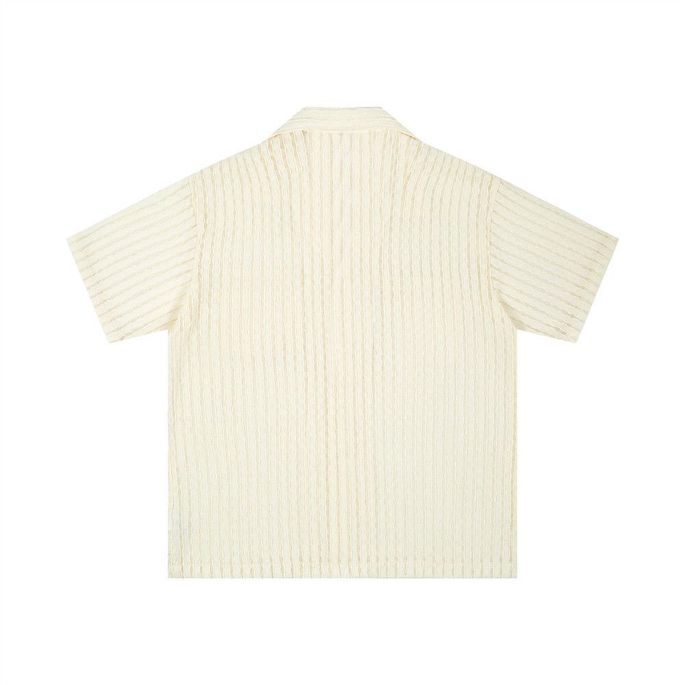 Japanese Brand × Vintage Men's loose casual summer lapel striped shirt y2k Size US M / EU 48-50 / 2 - 2 Thumbnail