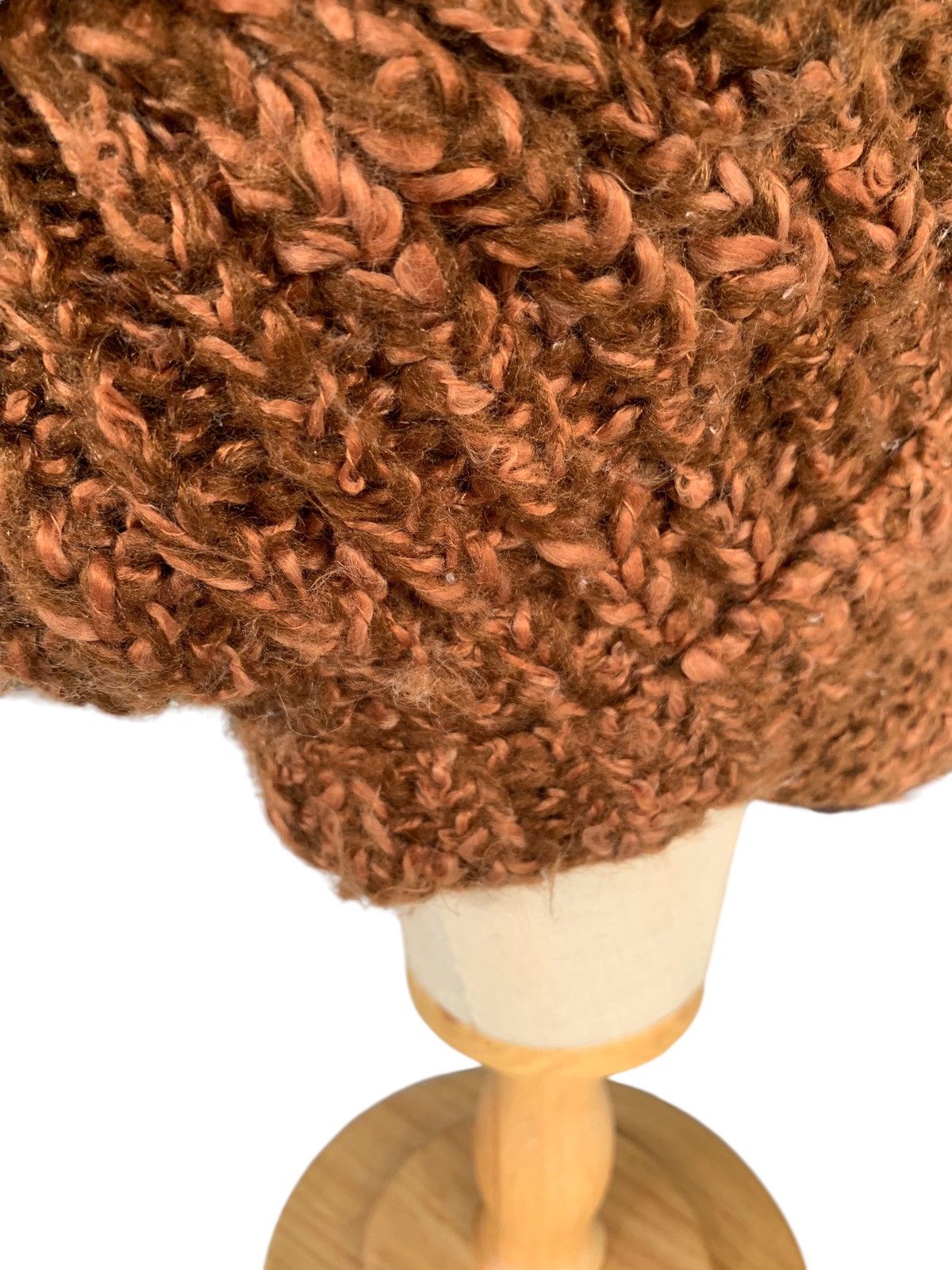 Japanese Brand Knitted Wool Earflap Hairy Rare Beanie Hats Size ONE SIZE - 9 Thumbnail