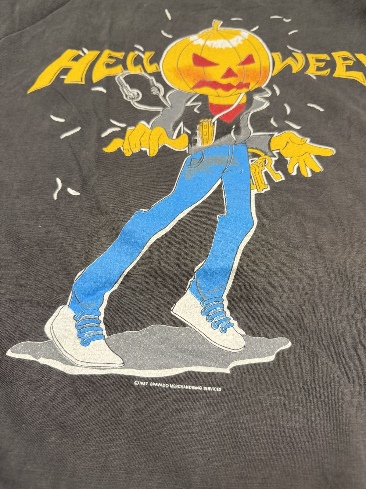 Vintage 1987 Halloween Band Seven Keys Tour T-shirt Size US L / EU 52-54 / 3 - 4 Thumbnail