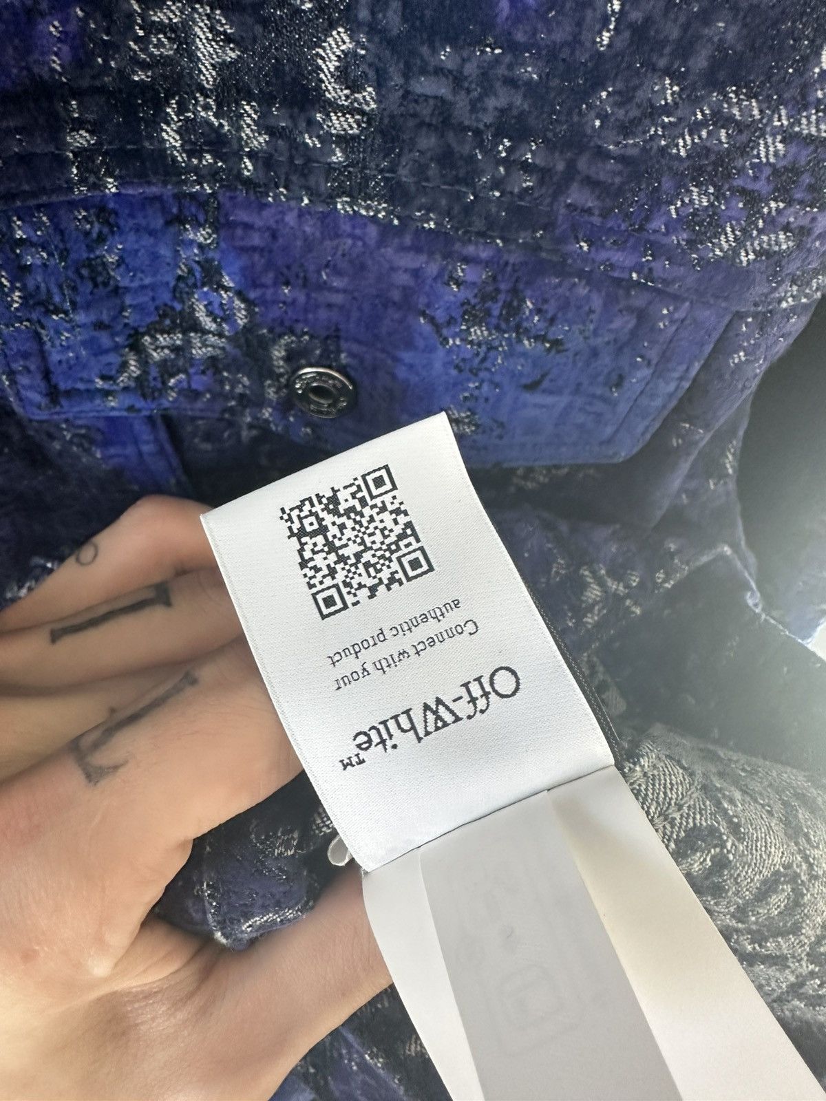 Off-White OFF-WHITE VELVET BUTTON DOWN JACKET Size US XL / EU 56 / 4 - 9 Thumbnail