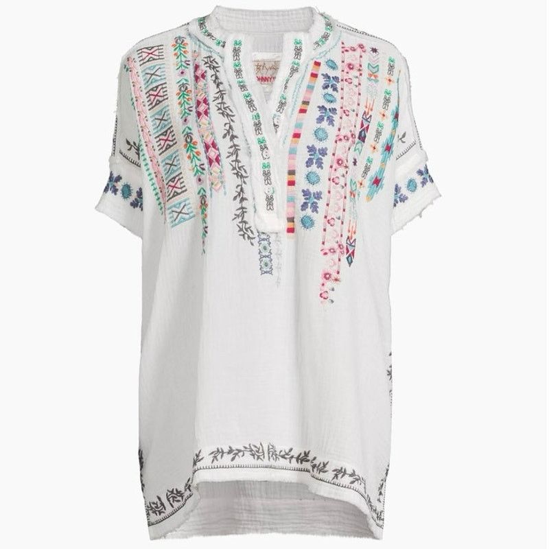 Johnny Was Johnny Was Radlie Blouse Embroidered Natural SMALL NWT Size S / US 4 / IT 40 - 10 Thumbnail