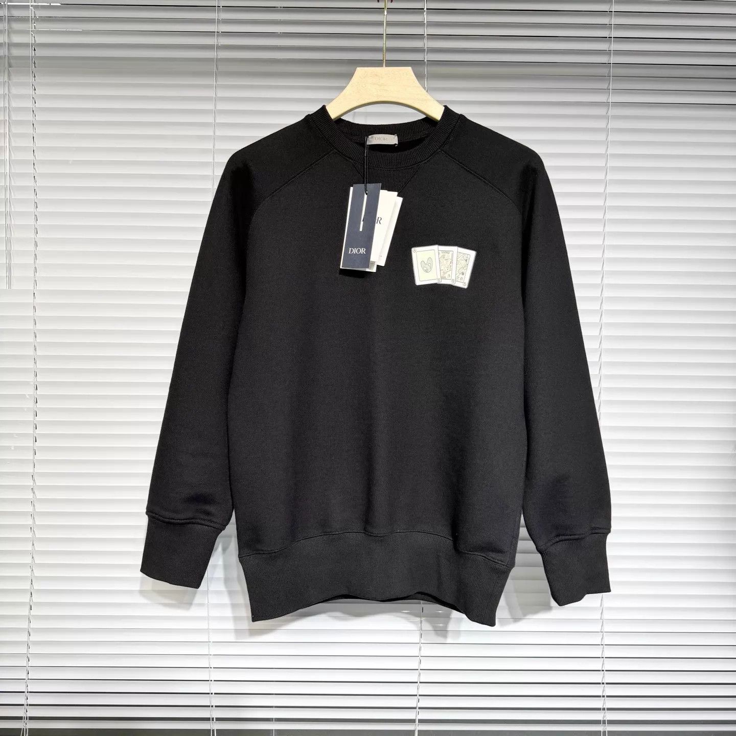 Dior DIOR x Kenny Scharf Poker Card Logo Sweatshirt Black XS Size US XS / EU 42 / 0 - 1 Thumbnail