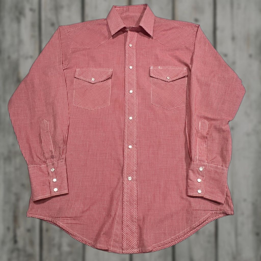 Vintage Western Pearl Snap Shirt Men M Red Bamdana Pattern Pockets Lightweight Cowboy Size US M / EU 48-50 / 2 - 1 Thumbnail