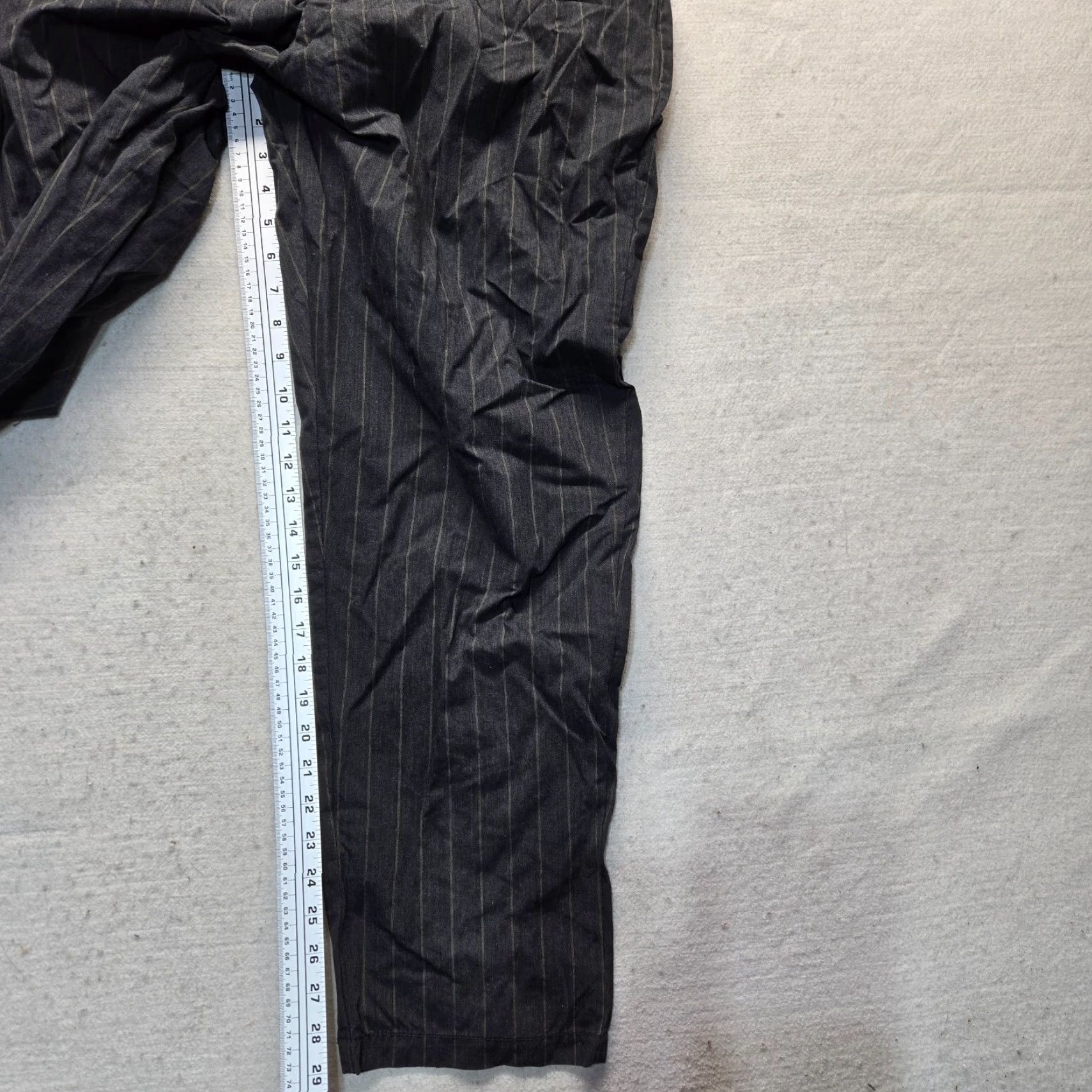 Lee Lee Pants Dress Pants Casual Adult Women 18W Black Striped Belted Zipper Pockets Stretch Easy Care 18W Womens Size 40" / US 18 - 7 Thumbnail
