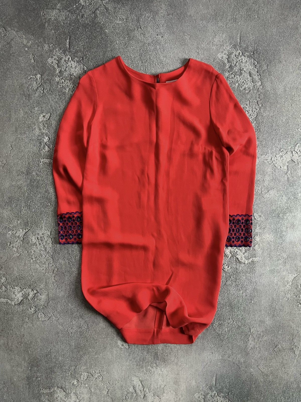 Sandro Womens Sandro Paris Red Long Sleeve Dress Size 2 Shift Dress Size S / US 4 / IT 40 - 1 Thumbnail