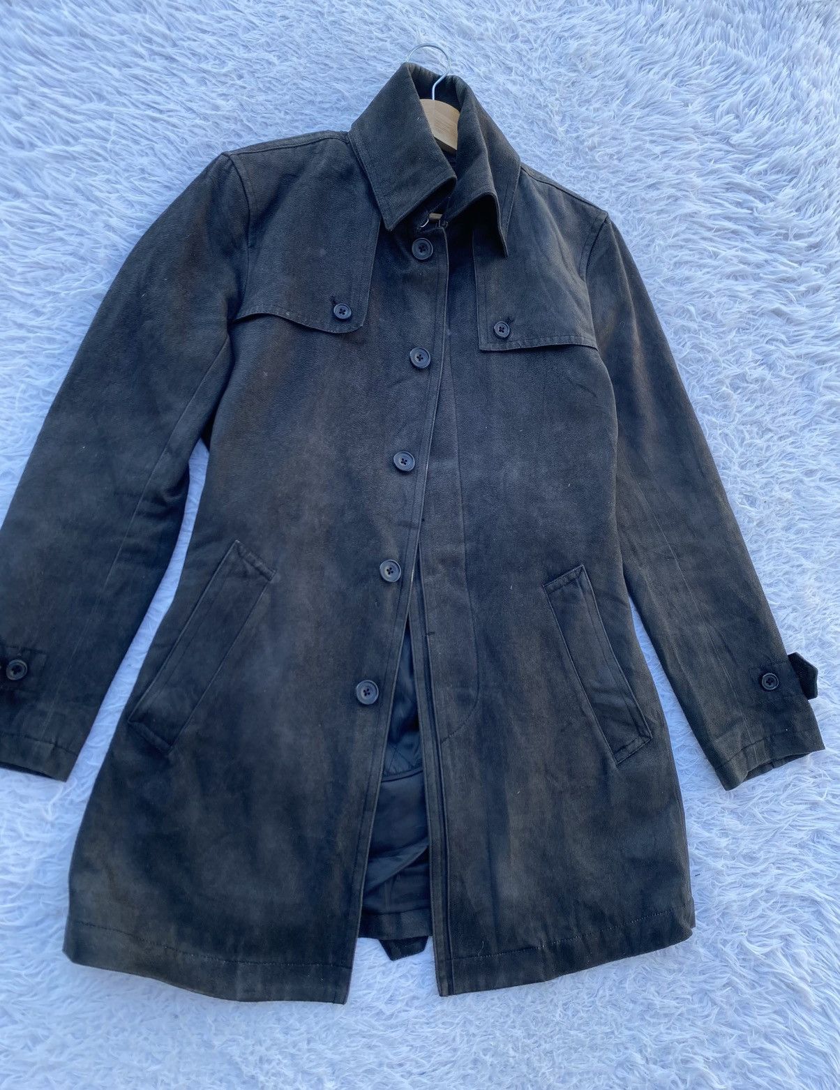 Tornado Mart Rare Vintage Tornado Mart Japanese Brand Suede Trench Coat Size M / US 6-8 / IT 42-44 - 11 Thumbnail