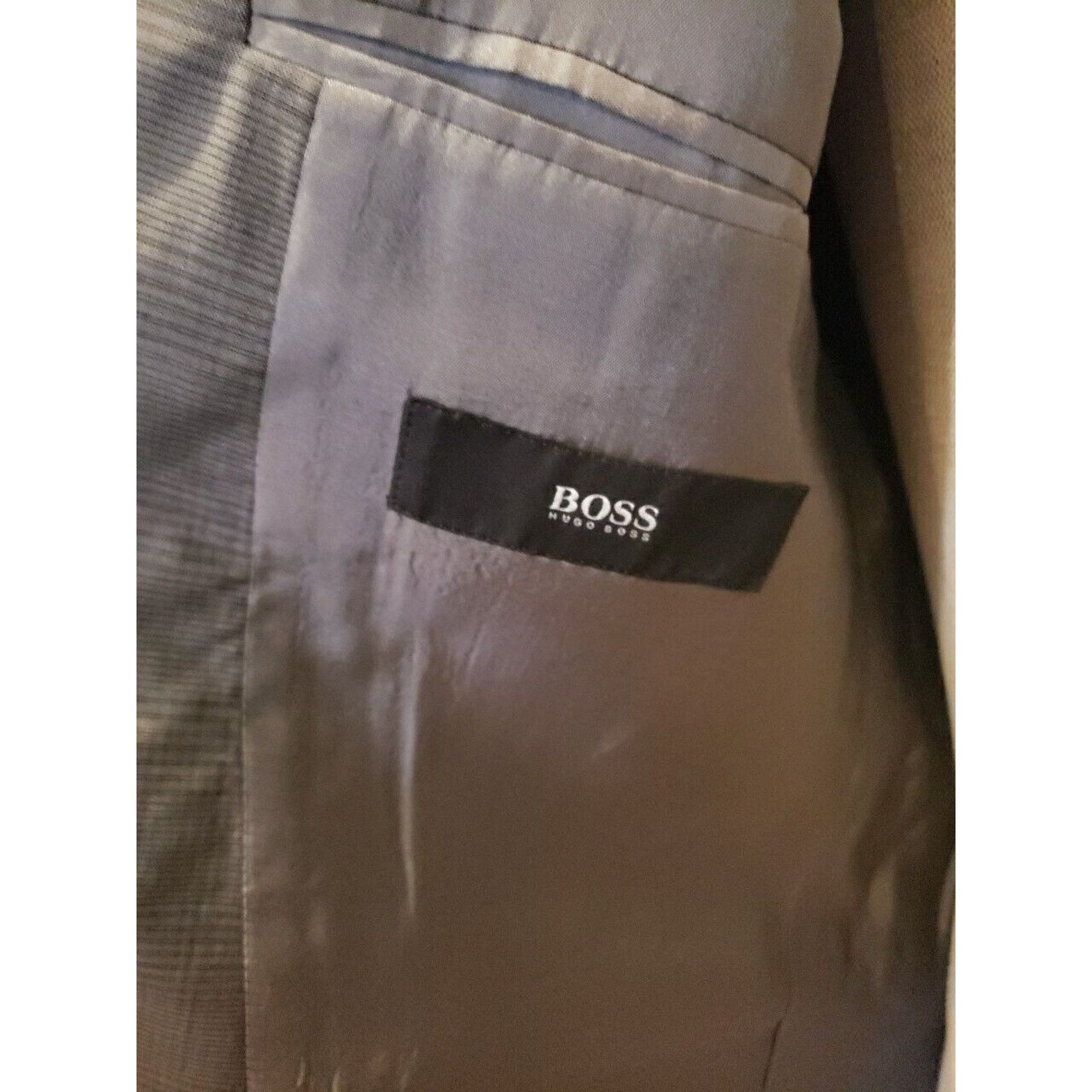 Hugo Boss Hugo Boss Mens Wool Two Button Blazer Jacket Gray Size 38 R Size 38R - 4 Thumbnail