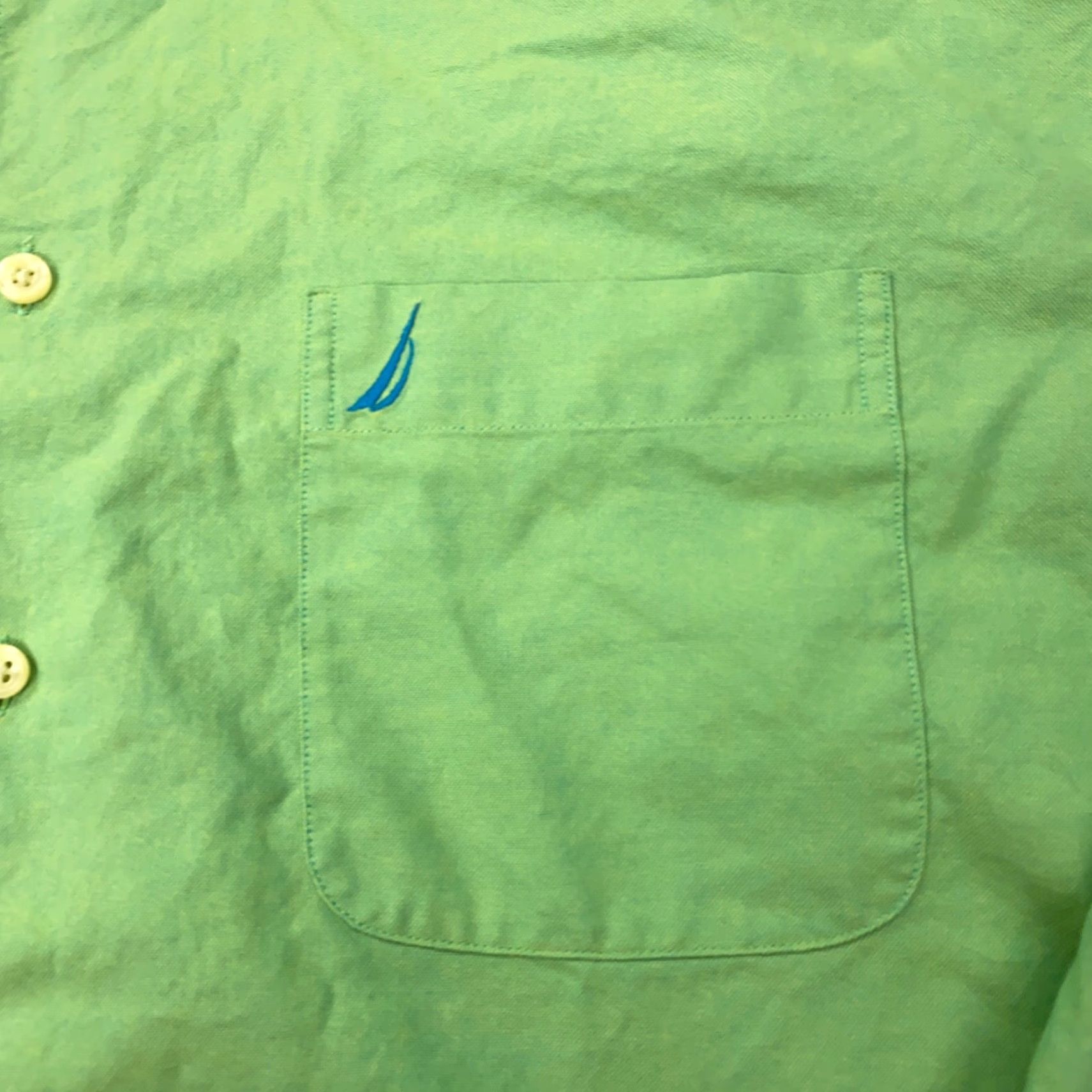 Nautica Nautica Shirt Mens Size 16.5 Green Button-Down Long Sleeve Oxford Vintage Casual Workwear Size US L / EU 52-54 / 3 - 2 Thumbnail
