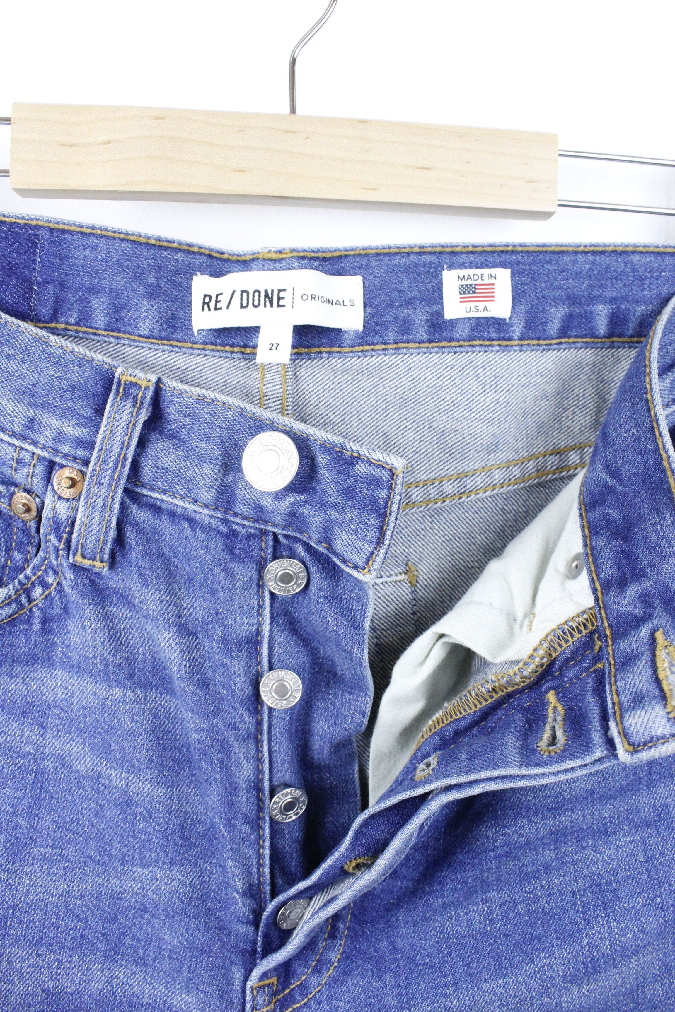 Jean × RE/DONE Womens Re/Done Blue Washed High Waisted Skinny Denim Jeans Size 27" / US 4 / IT 40 - 3 Thumbnail