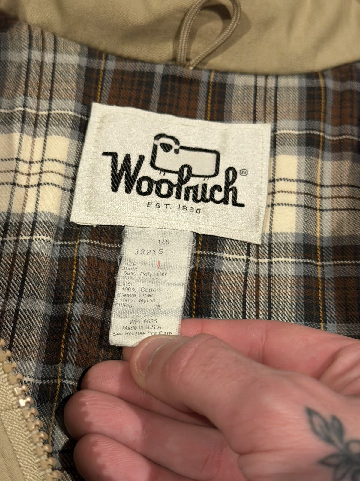 Vintage Vintage beige hunting barn field coat jacket flannel lined Size US L / EU 52-54 / 3 - 4 Thumbnail