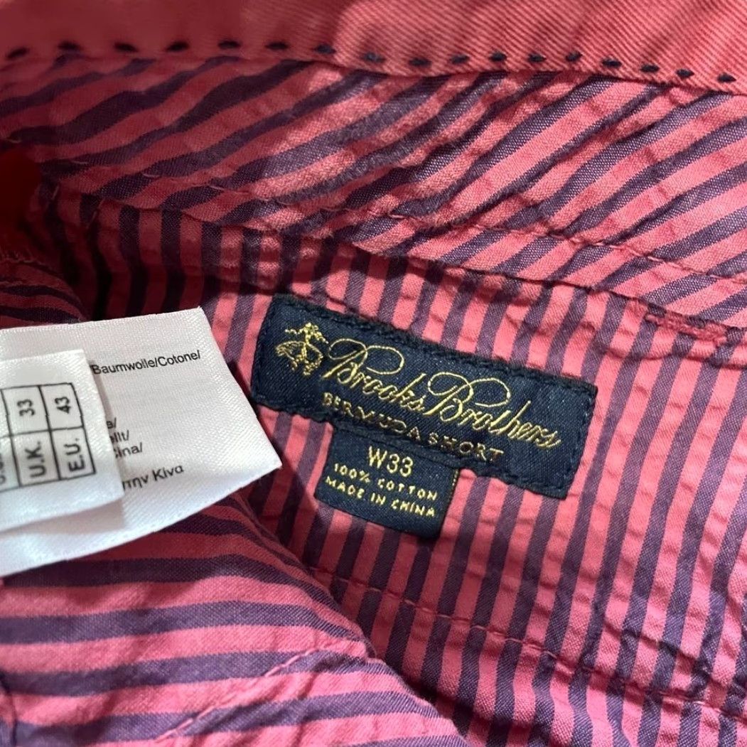Brooks Brothers Brooks Brothers Bermuda Shorts Pink Casual Wear Comfort Men Size 33 Mens Bermuda Shorts Pink Casual Wear Comfort 33 Brooks Brothers Size US 33 - 3 Thumbnail