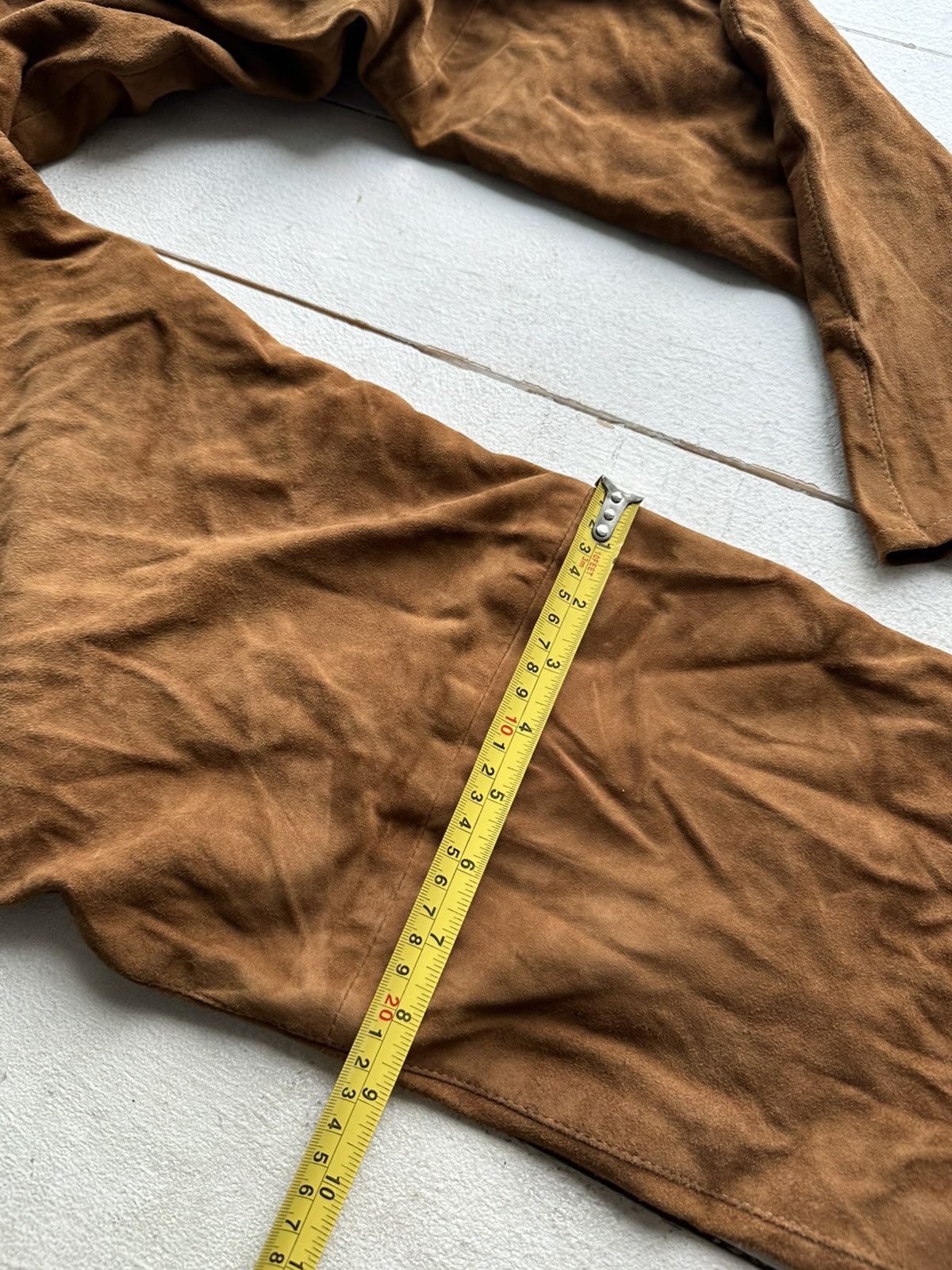 Leather 🚨Vintage leather pants motorcycles BROWN LUXURY Y2K Size 26" / US 2 / IT 38 - 17 Thumbnail