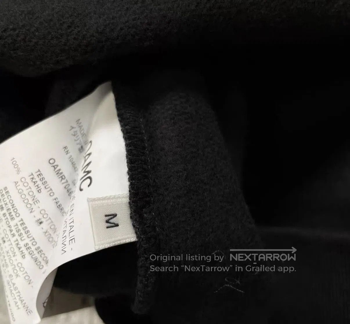 OAMC Black Graphic Print Hoodie with Kangaroo Pocket. Size US M / EU 48-50 / 2 - 6 Thumbnail