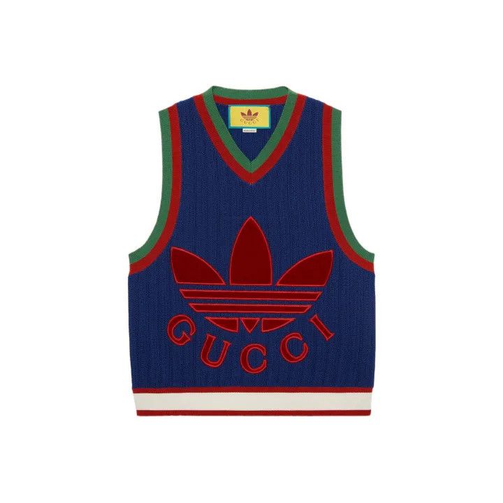 Gucci Gucci x Adidas Blue Logo Vest Size US S / EU 44-46 / 1 - 1 Thumbnail