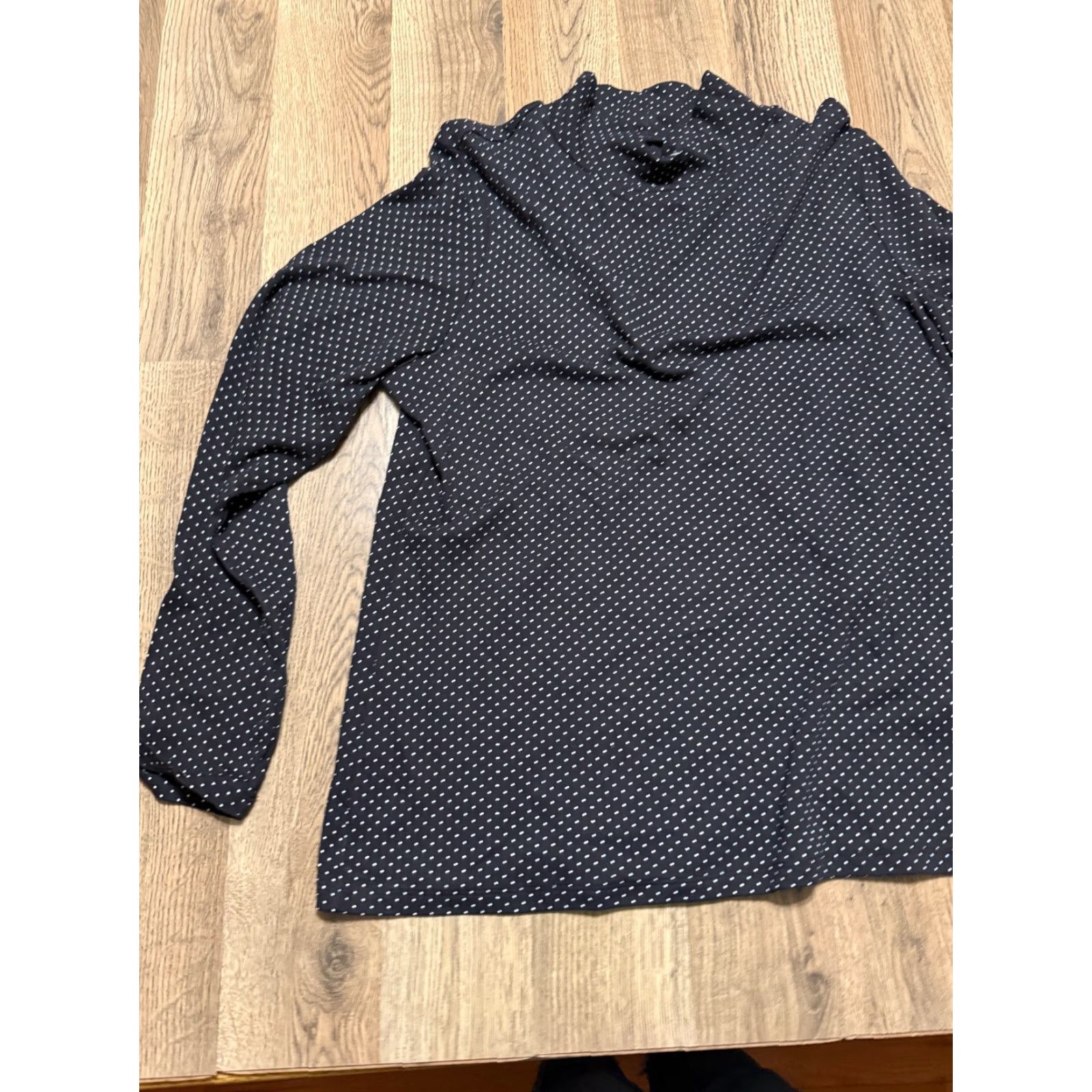 Croft & Barrow Croft & Barrow Shirt Women's XL Black White Polka Dots Long Sleeve Blouse Casual Mens? Size XL / US 12-14 / IT 48-50 - 3 Thumbnail