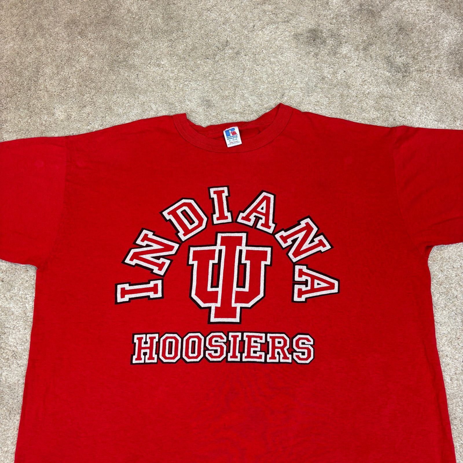 Russell Athletic × Vintage Vintage 90s Indiana IU Hoosiers Single Stitch Shirt Men's XL Size US XL / EU 56 / 4 - 2 Thumbnail