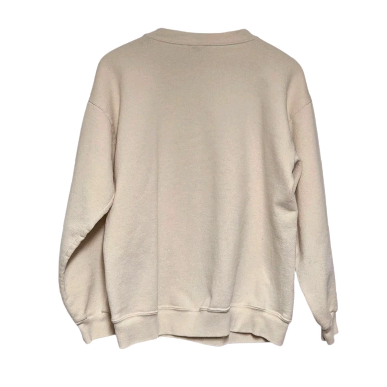 Vintage VINTAGE Cream Sweatshirt Flower Hummingbird Women's Large Ivory Pullover Made In The USA Size L / US 10 / IT 46 - 2 Thumbnail