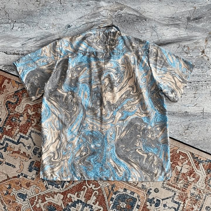 Vintage Pattern Water-Cloud Hawaian Shirt Size US L / EU 52-54 / 3 - 3 Thumbnail