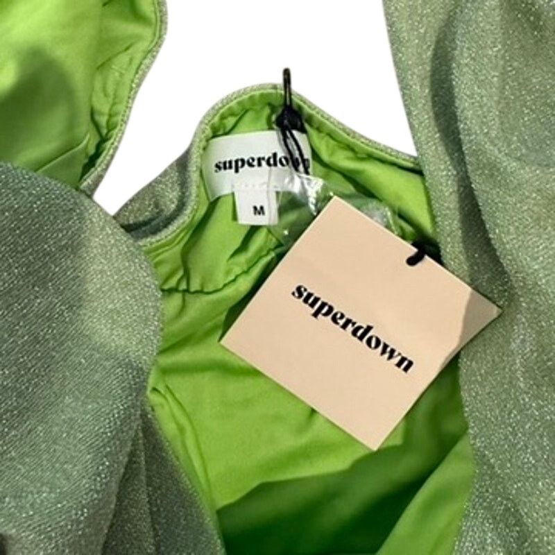 superdown Superdown Saffron Cowl Mini Dress in Mint Metallic, Size M Size M / US 6-8 / IT 42-44 - 4 Thumbnail