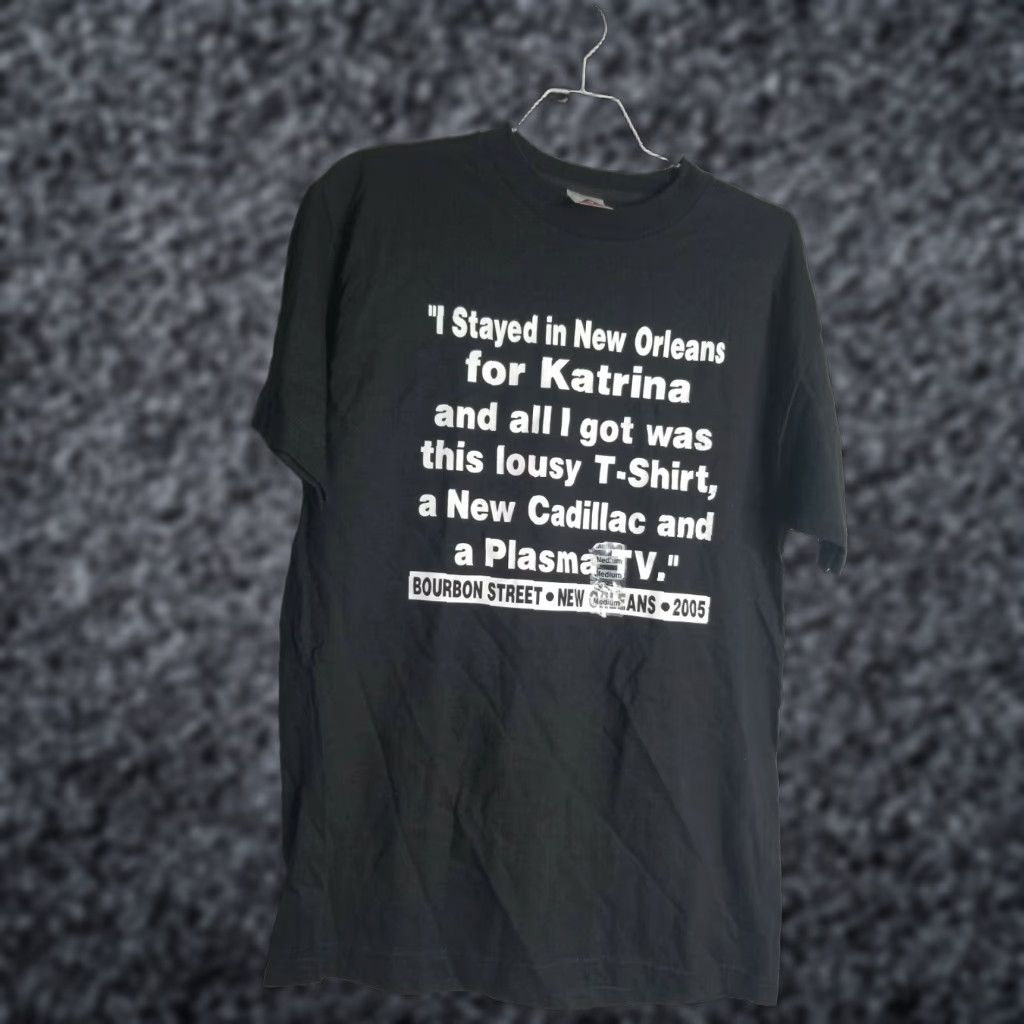 Etro VINTAGE Alstyle Men's T-Shirt Short Sleeve Black 2005 Bourbon Street Hurricane Katrina Funny Adult Medium Size US M / EU 48-50 / 2 - 1 Thumbnail