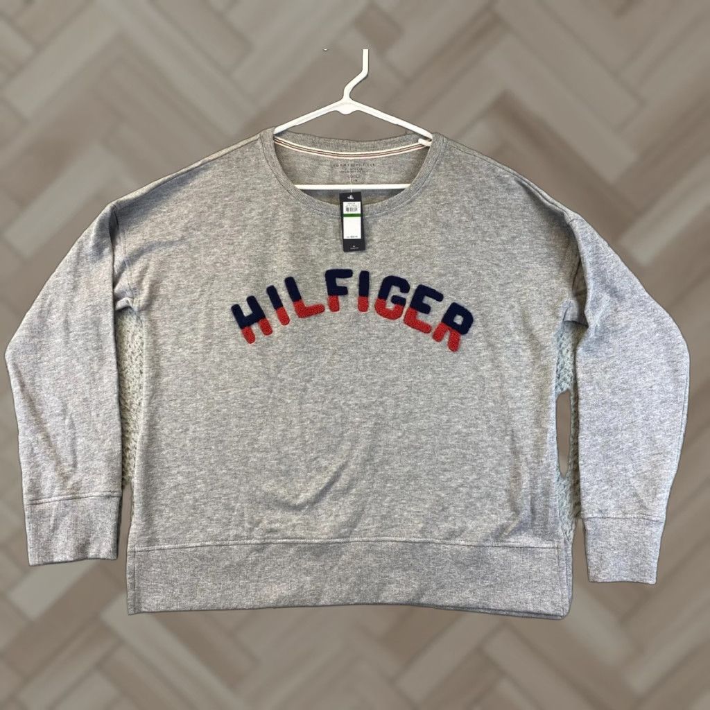 Tommy Hilfiger Tommy Hilfiger Women's Sleepwear Pajama Logo Long-Sleeve Top Red/Blue L / 75-8 Size L / US 10 / IT 46 - 1 Thumbnail