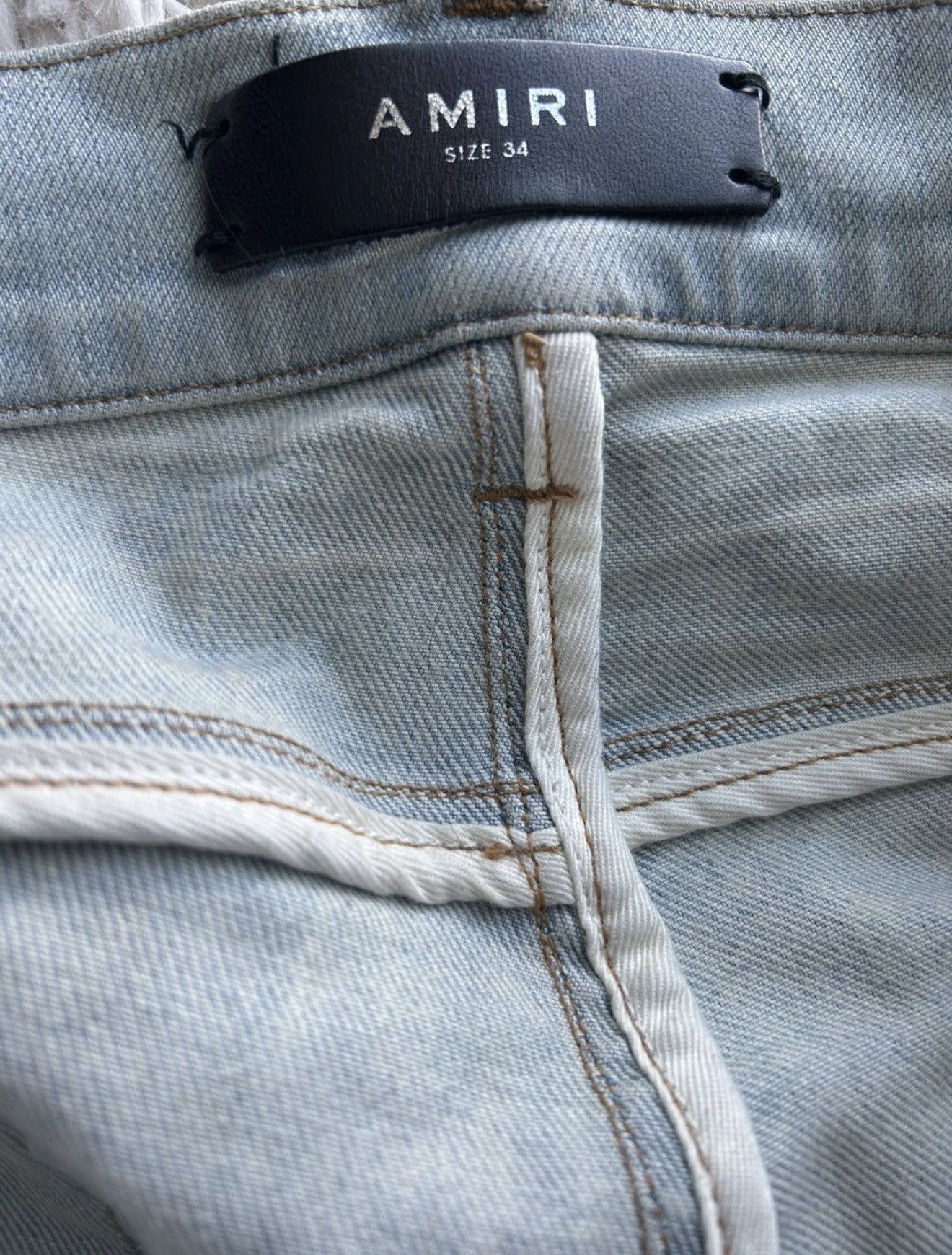 Amiri Amiri MX1 Blue Denim and Purple Watercolor Patches Size US 34 / EU 50 - 7 Thumbnail